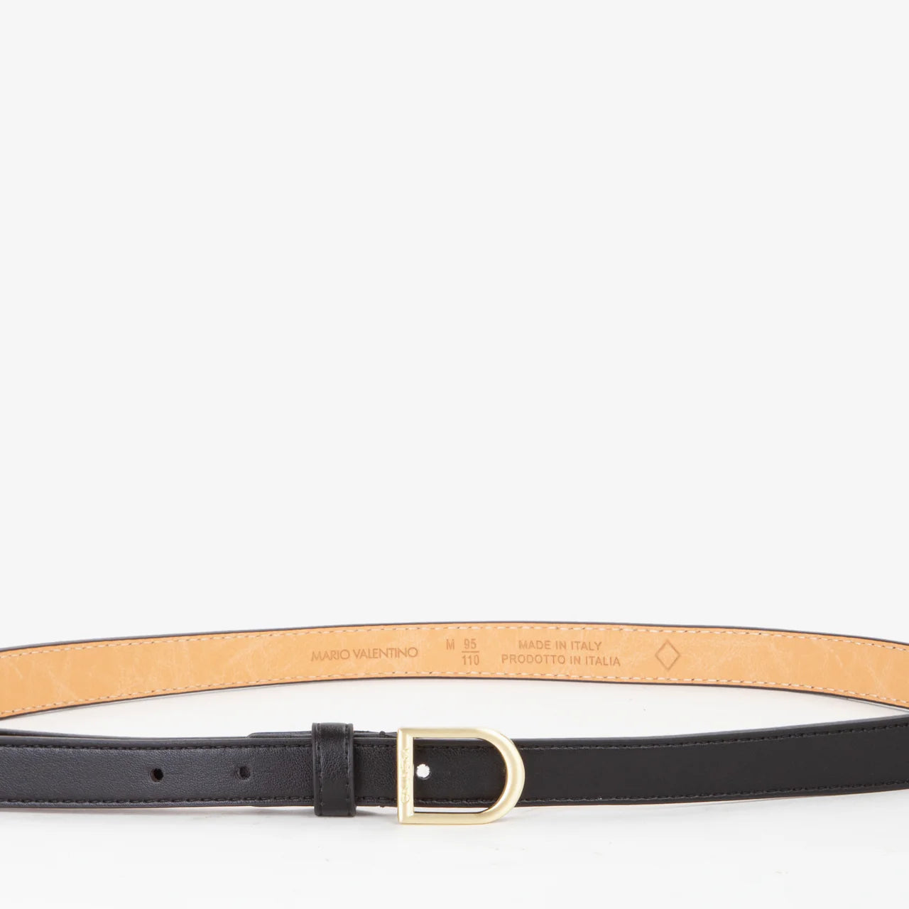 Cintura Valentino elegante in pelle sintetica con fibbia dorata