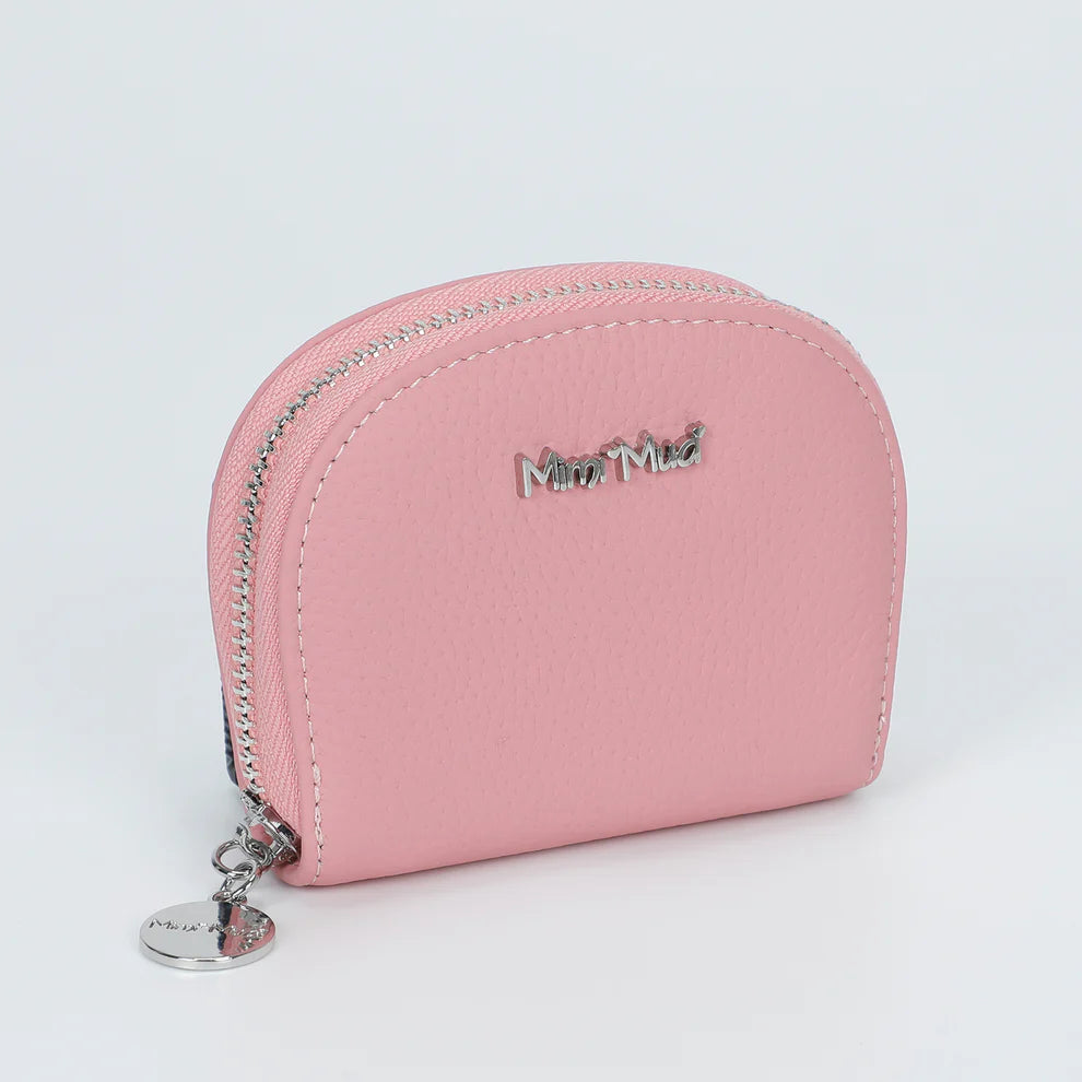 Portamonete MIMI MUA con zip e logo in metallo Rosa TU | Giò Fashion