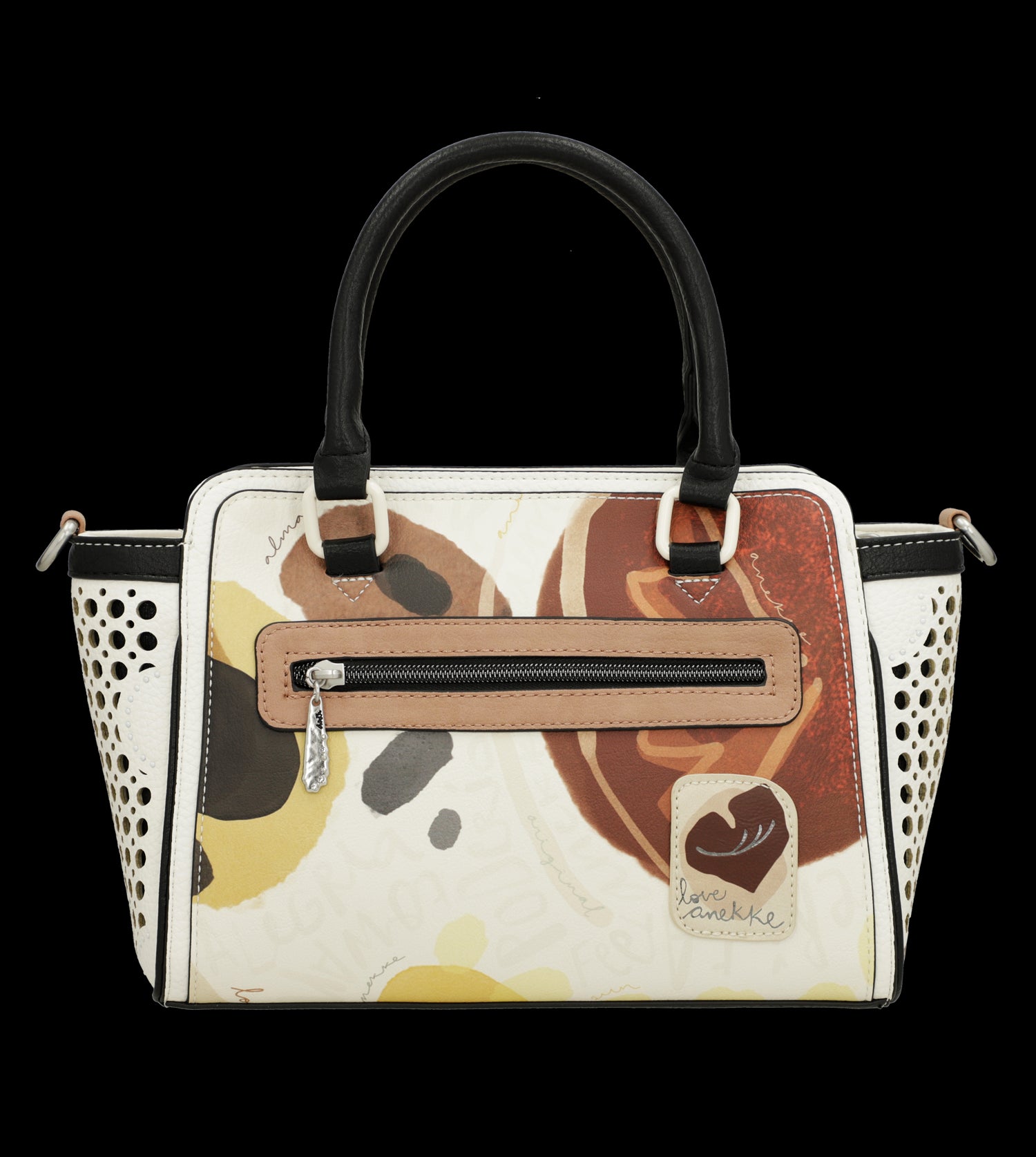 Borsa a mano Anekke con dettagli traforati e design artistico