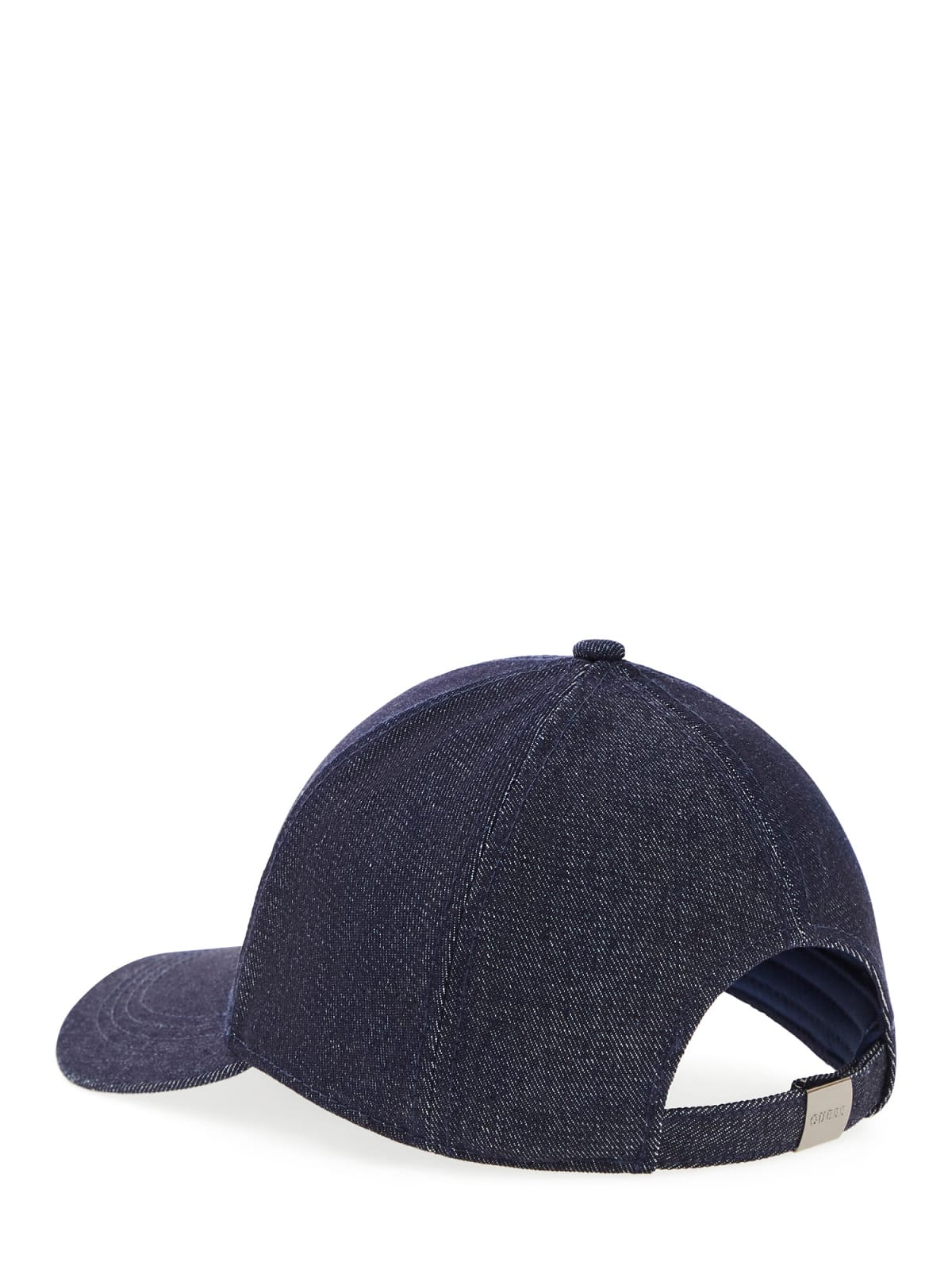 Cappello Guess donna modello baseball in denim con logo lettering Blu TU | Giò Fashion