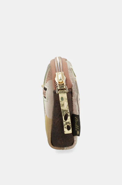 Portamonete Anekke con chiusura zip e design illustrato compatto Beige TU | Giò Fashion