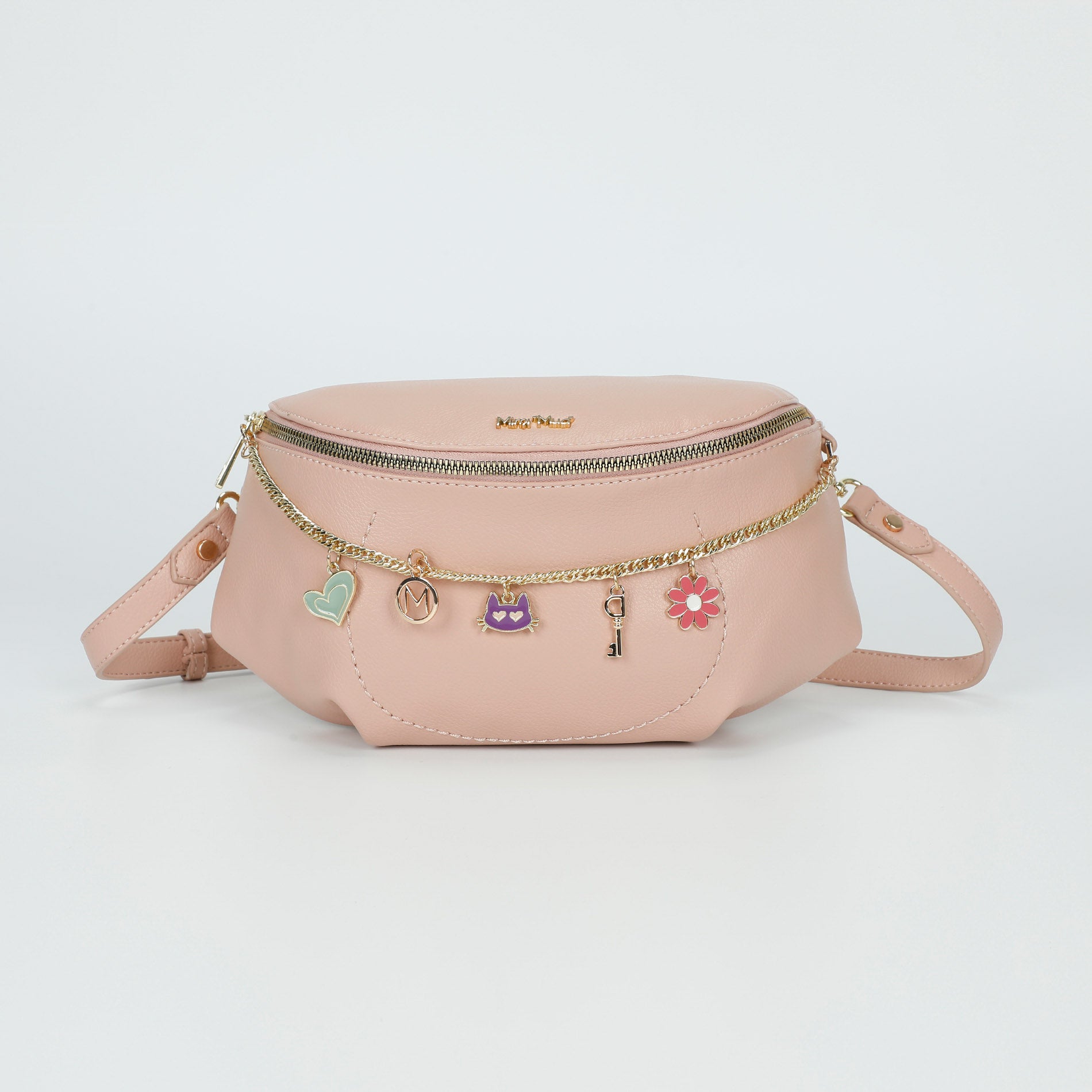 Mimi Mua marsupio con catena decorativa e chiusura zip