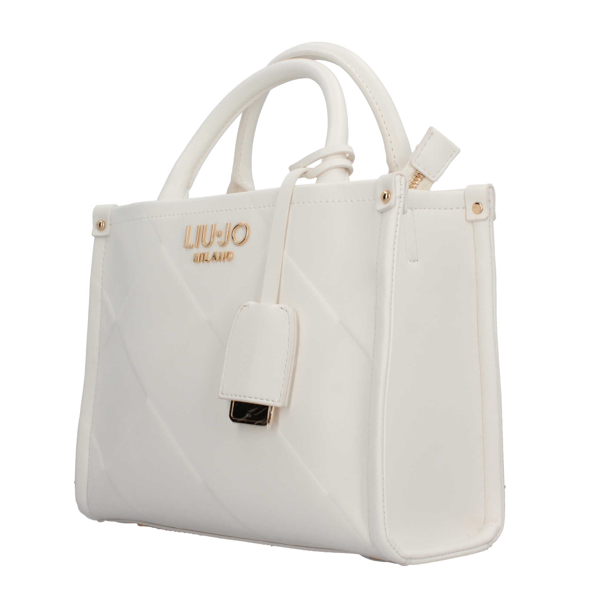 Borsa a Mano Liu Jo con Tracolla e Charm Lucchetto Bianco TU | Giò Fashion