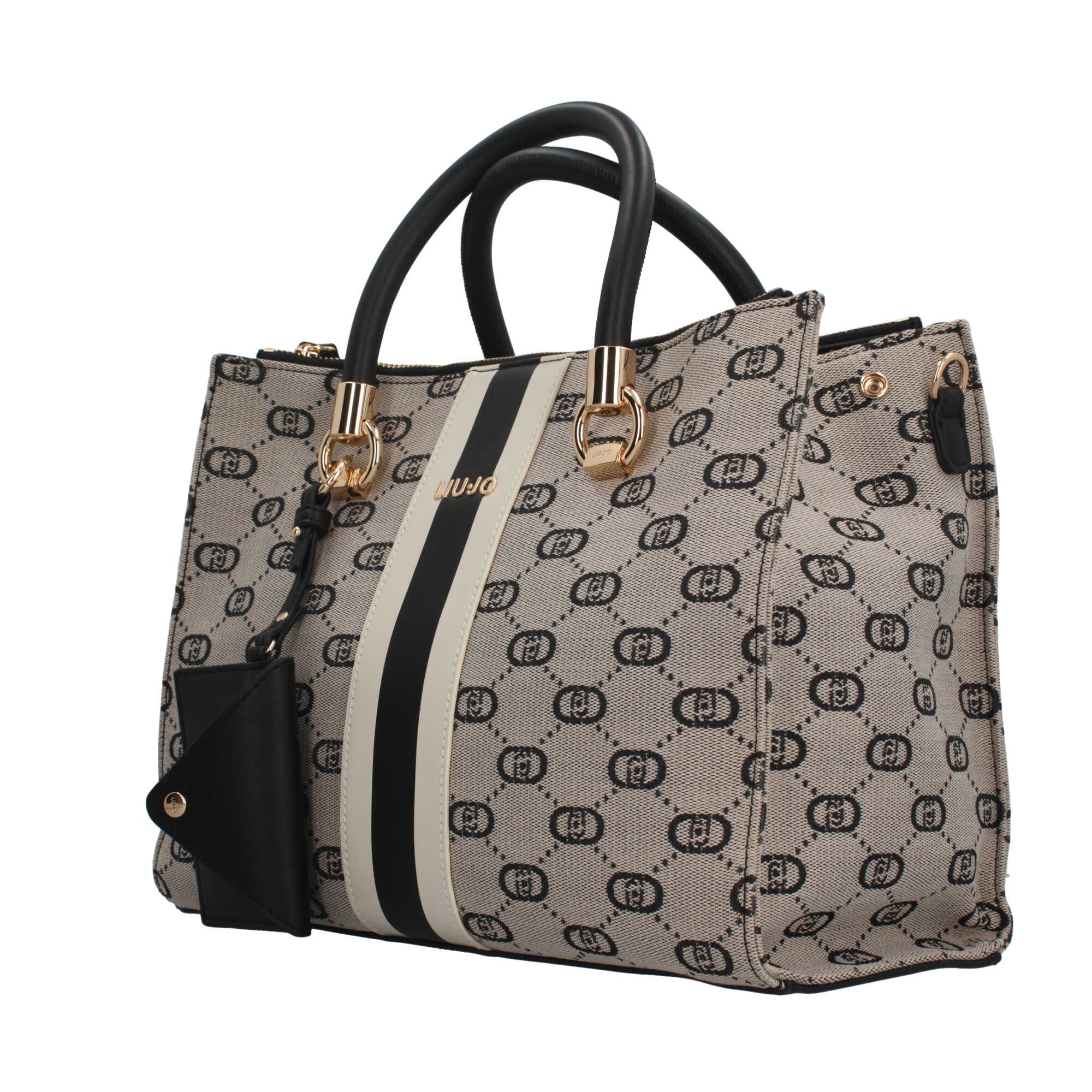 Borsa Donna Liu Jo in Tessuto Monogram con Design Raffinato Nero TU | Giò Fashion