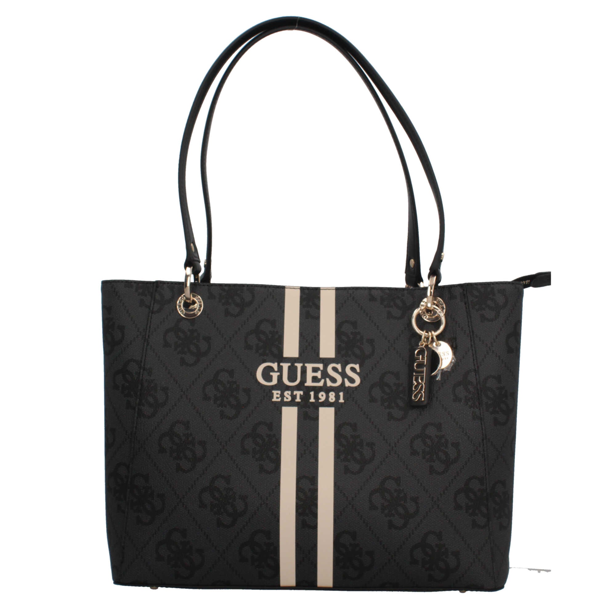 Borsa a spalla guess con design strutturato NERO LOGO TU | Giò Fashion