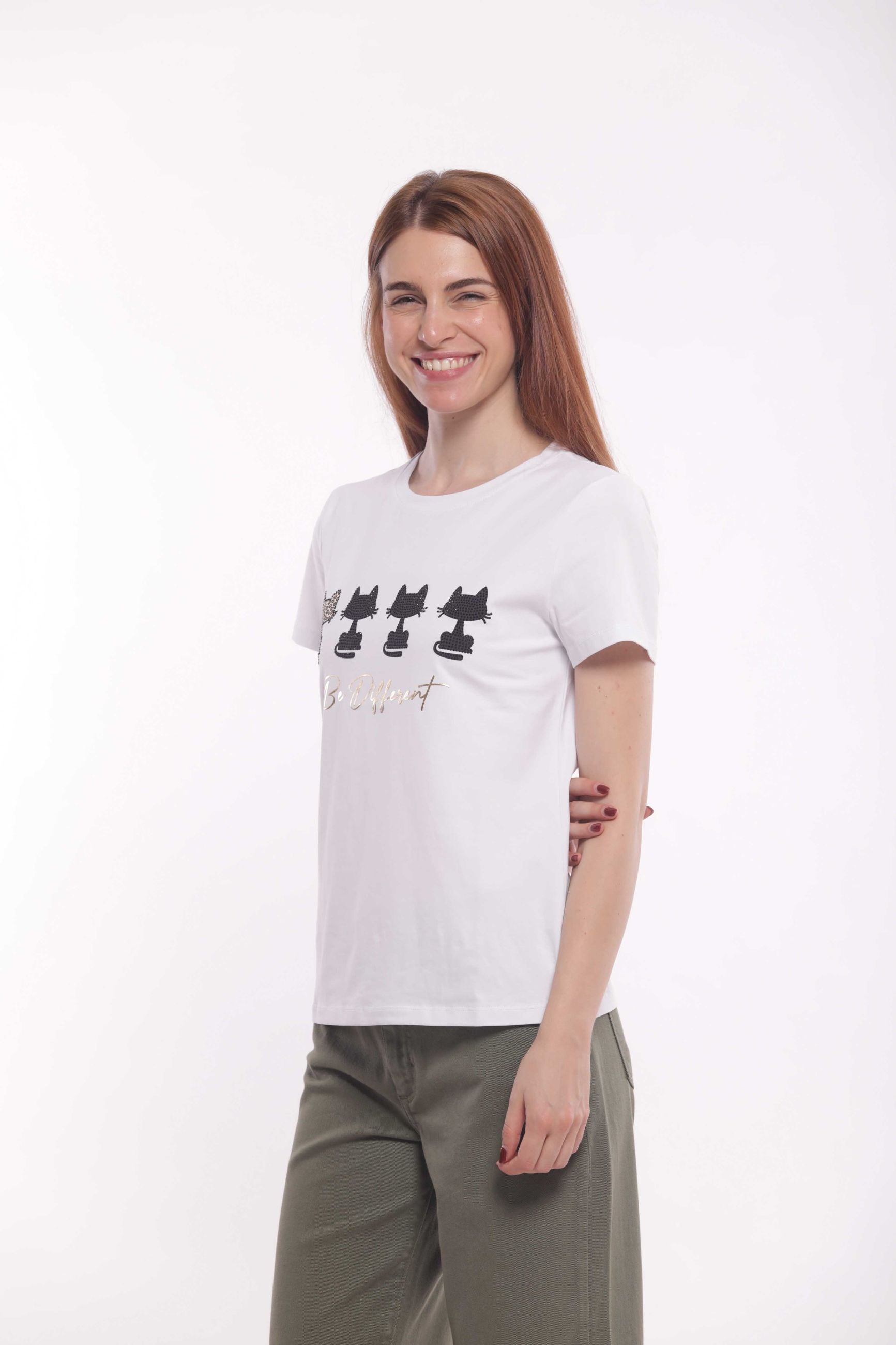 Minimua T-shirt Be Different con Stampa Originale Bianco S | Giò Fashion