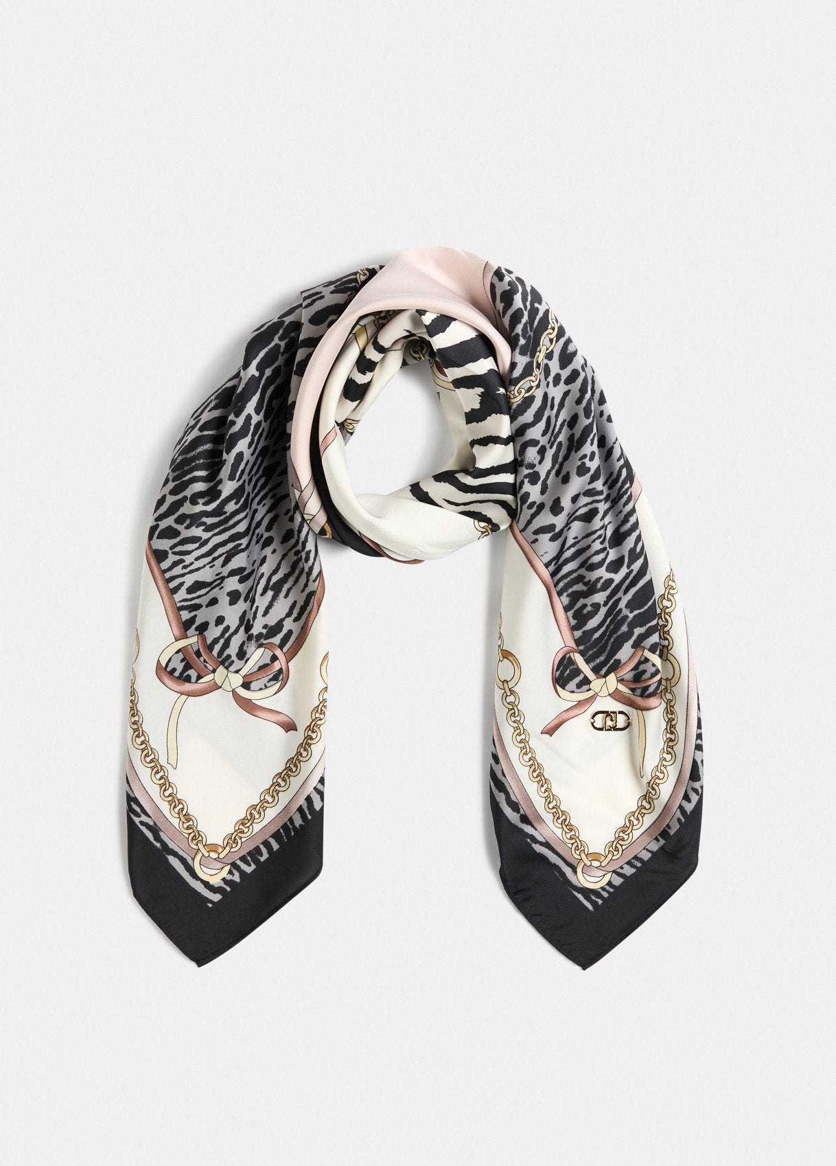 Foulard Liu Jo stampa animalier patchwork ZEBRATO TU | Giò Fashion