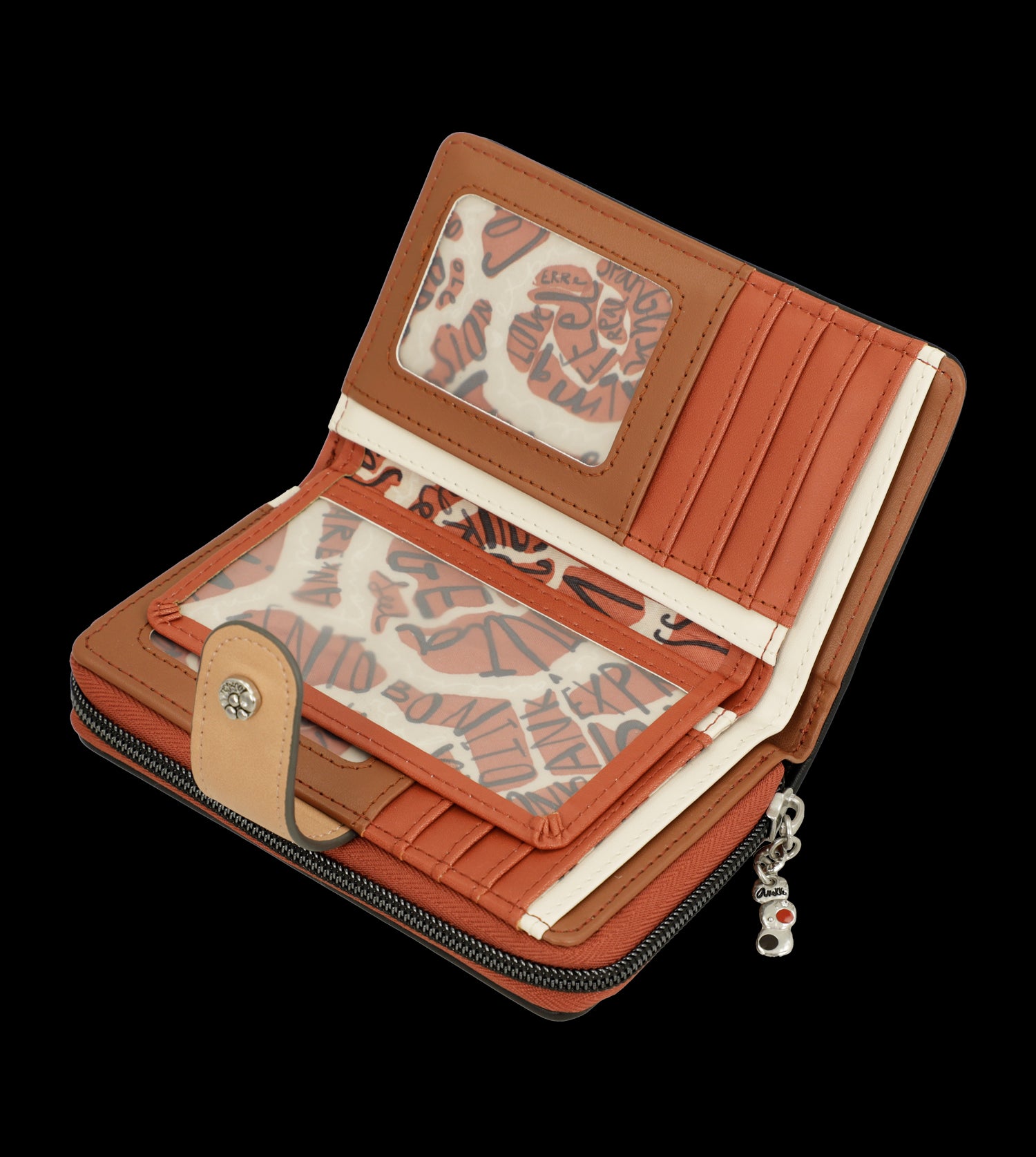 Portafoglio Anekke con zip e design originale