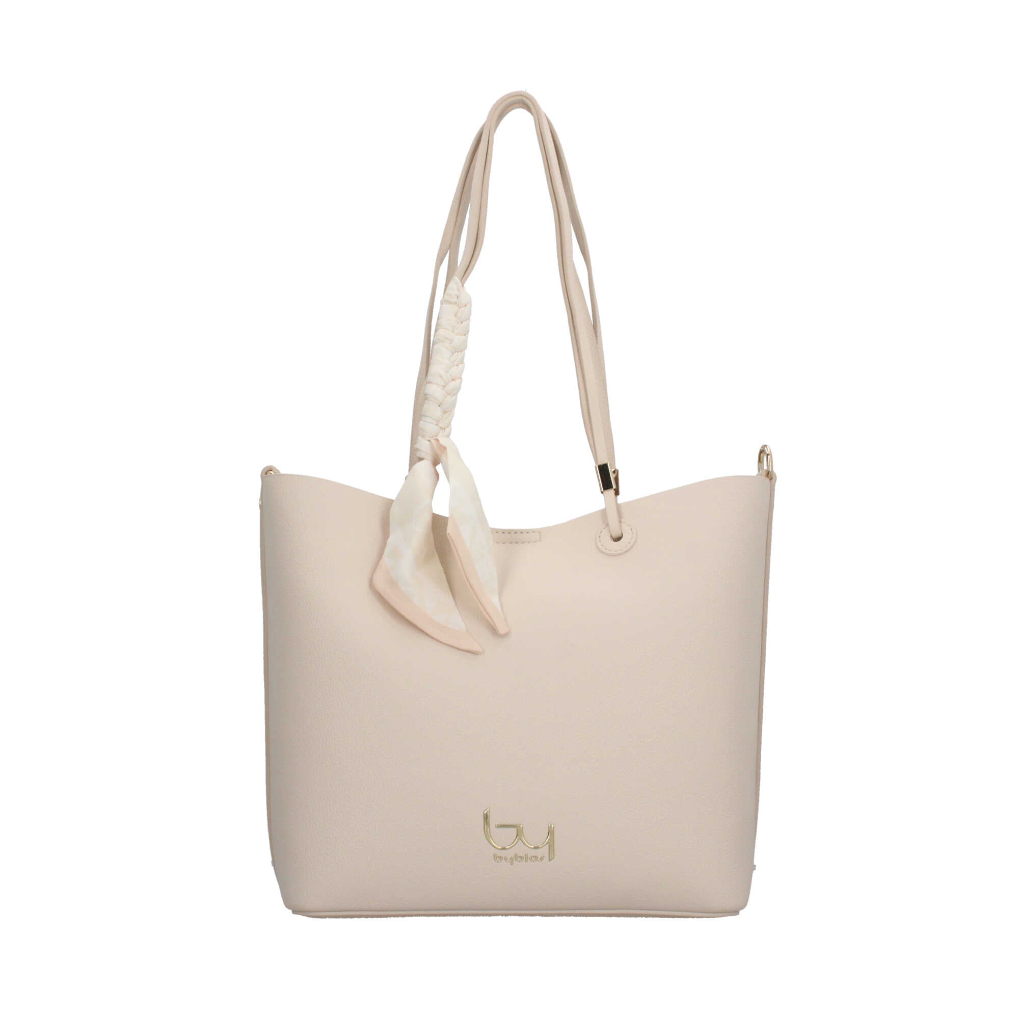 Borsa shopping con foulard removibile e chiusura zip BY BYBLOS