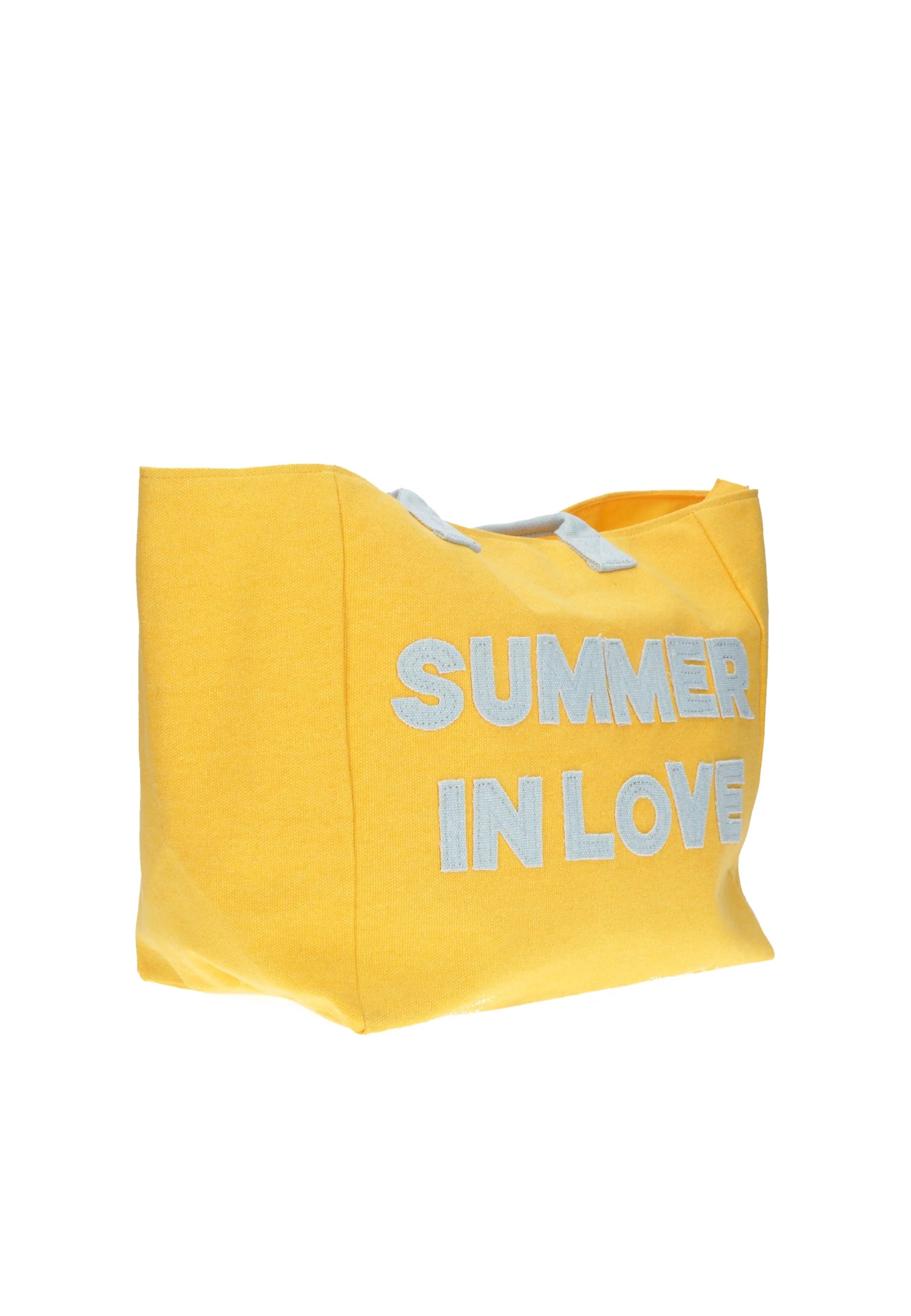 Shopping bag KUVE in tessuto con scritta estiva