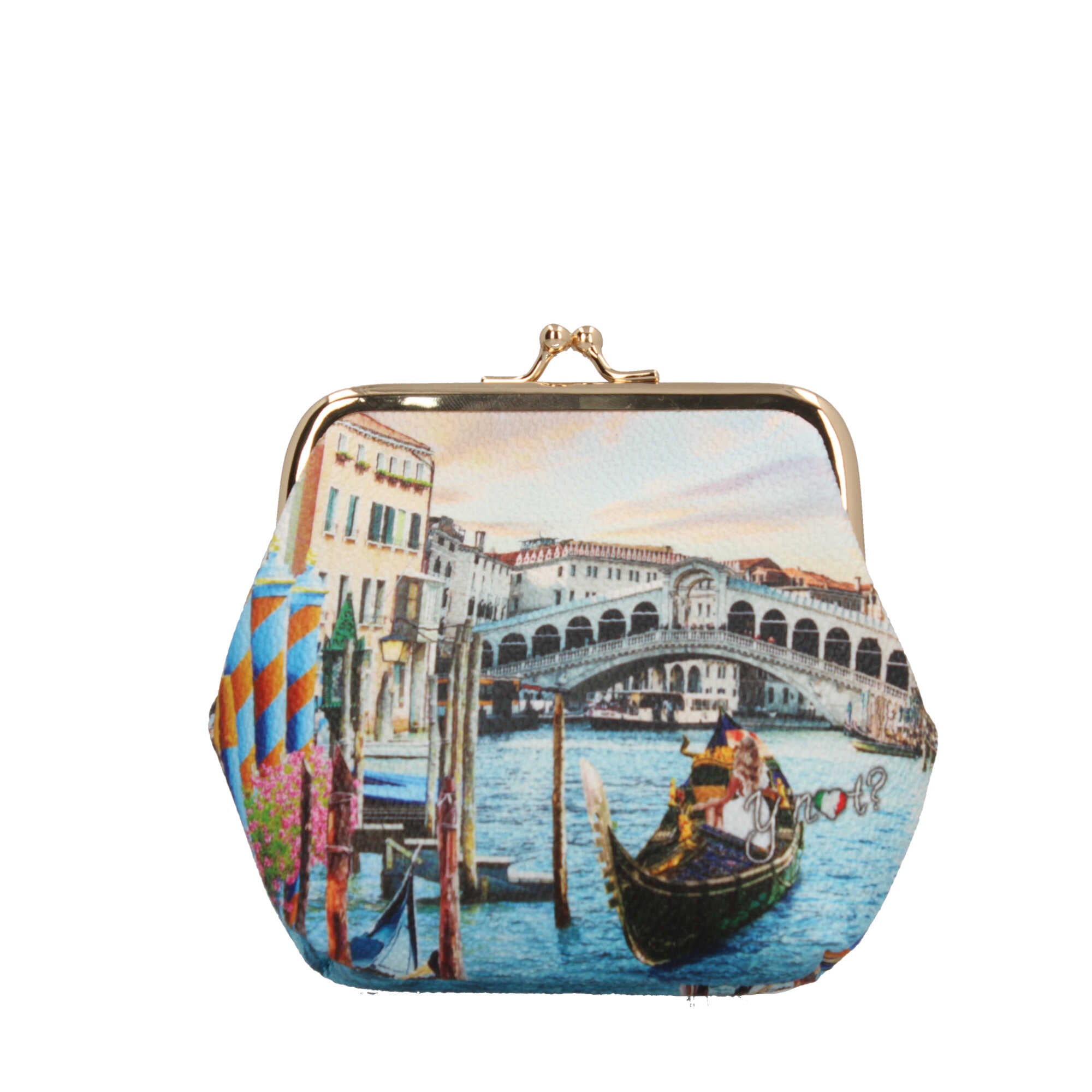 Portamonete YNot con stampa artistica e chiusura a scatto DREAM IN VENICE TU | Giò Fashion