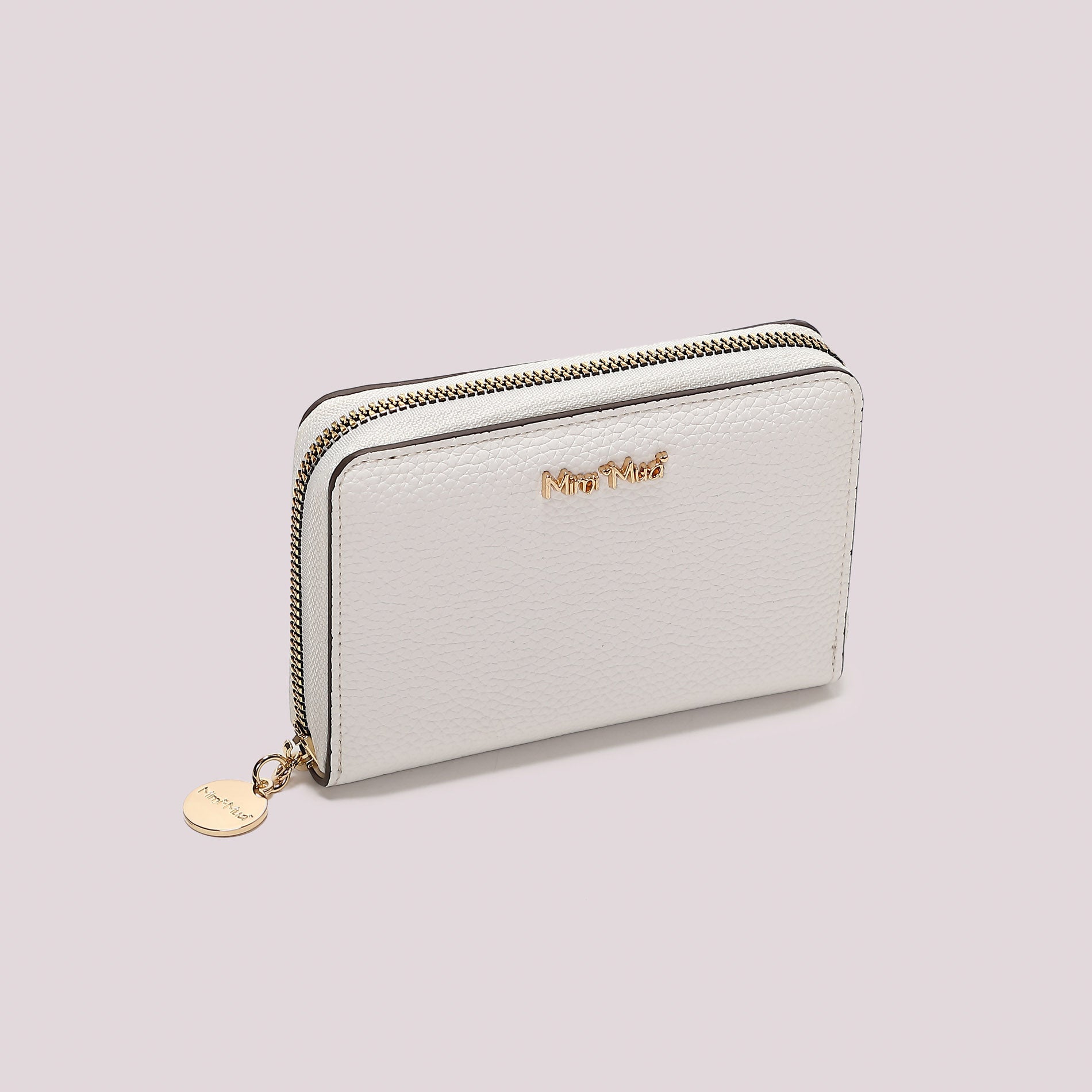 Mimi Mua portafoglio donna compatto con zip Bianco TU | Giò Fashion