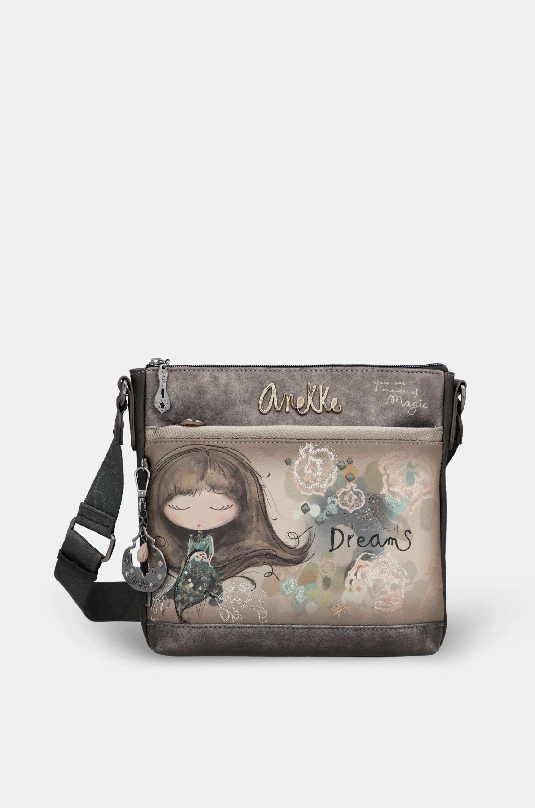 Borsa a tracolla Anekke The World of Dreams con tasca frontale Beige TU | Giò Fashion