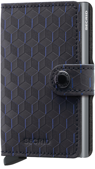 Portafoglio Secrid Miniwallet in pelle con protezione RFID e motivo geometrico NERO TU | Giò Fashion