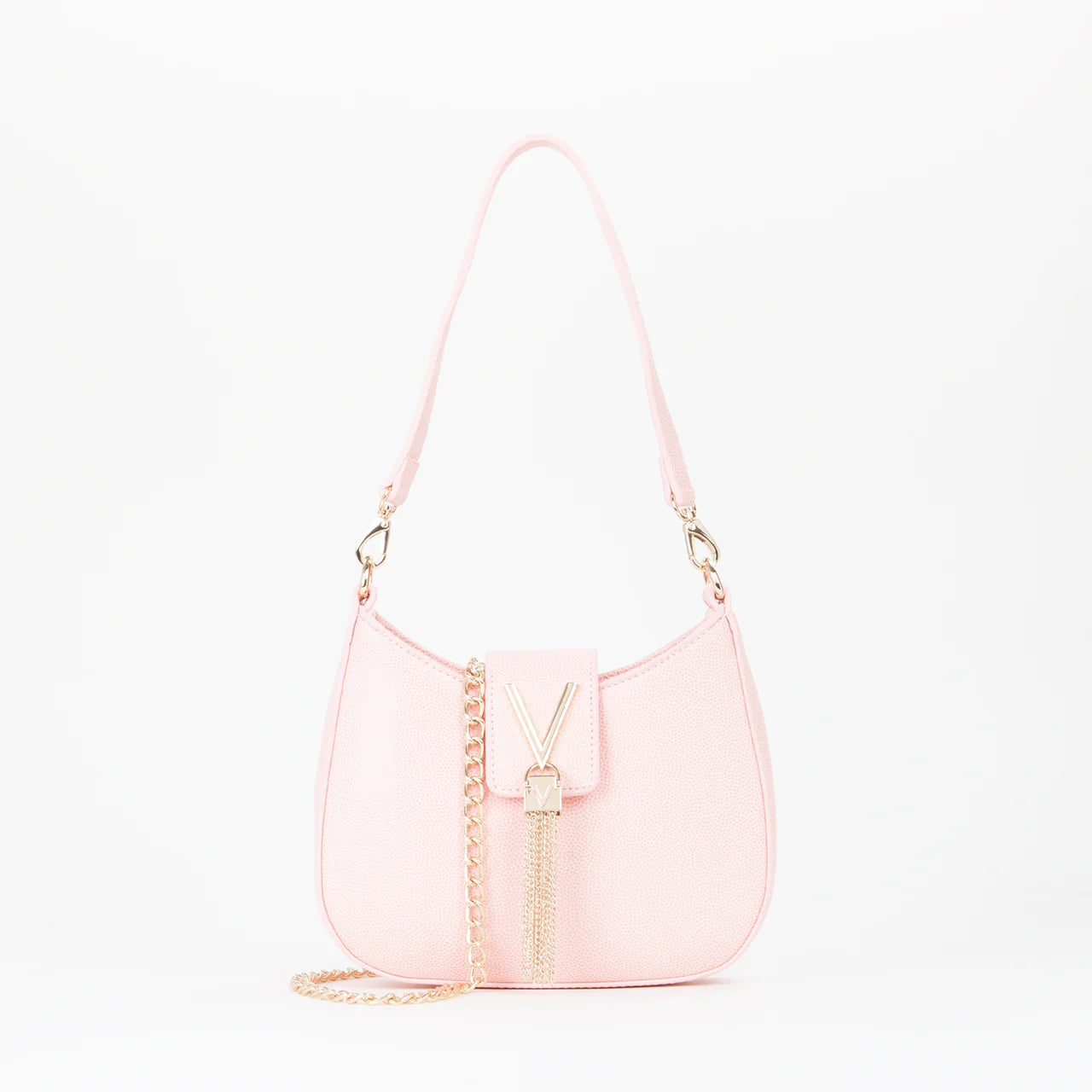 Borsa a spalla Valentino Divina con tracolla removibile e chiusura a bottone Rosa TU | Giò Fashion