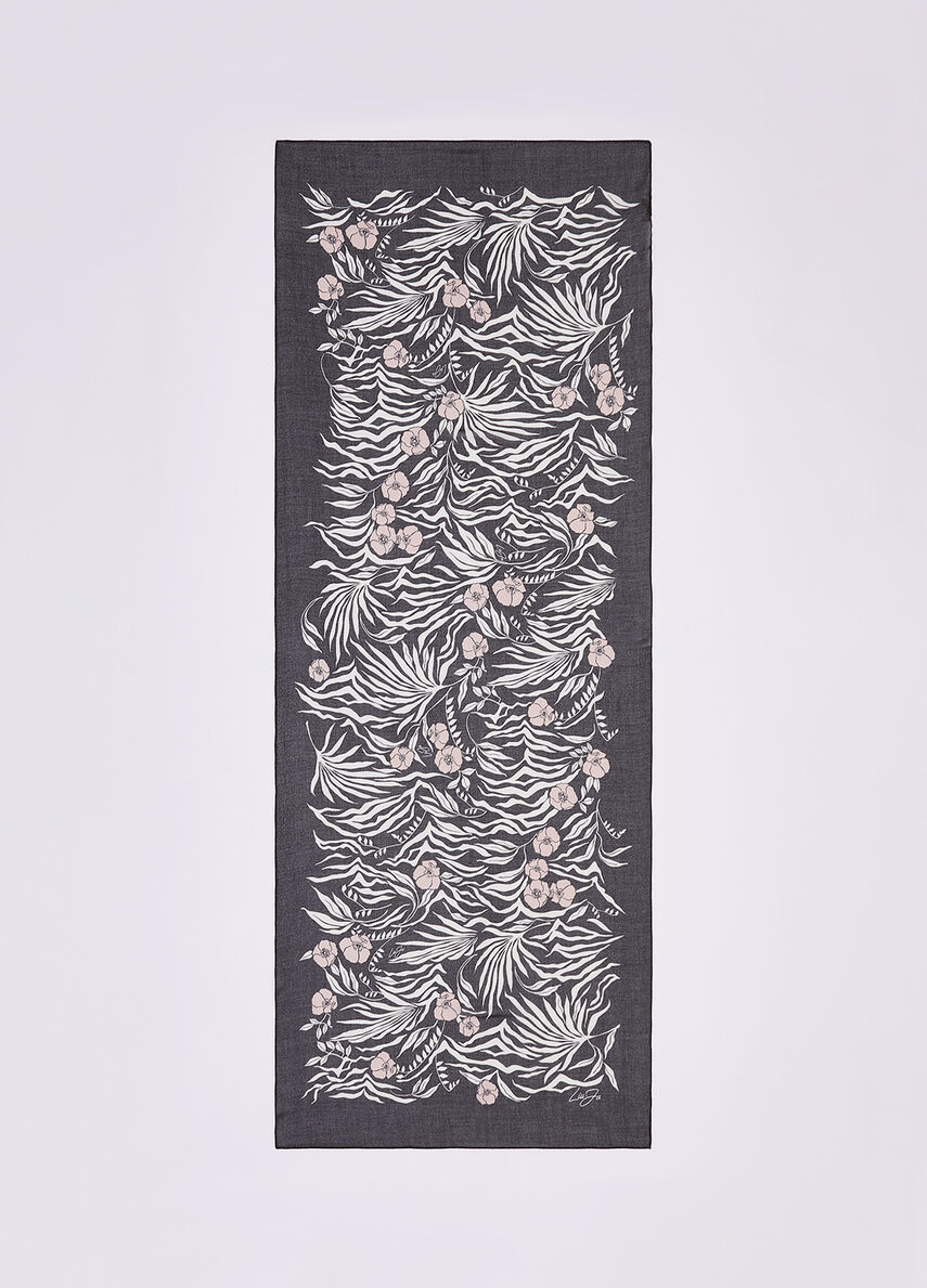 Sciarpa Liu Jo elegante con stampa grafica e design moderno NERO TU | Giò Fashion