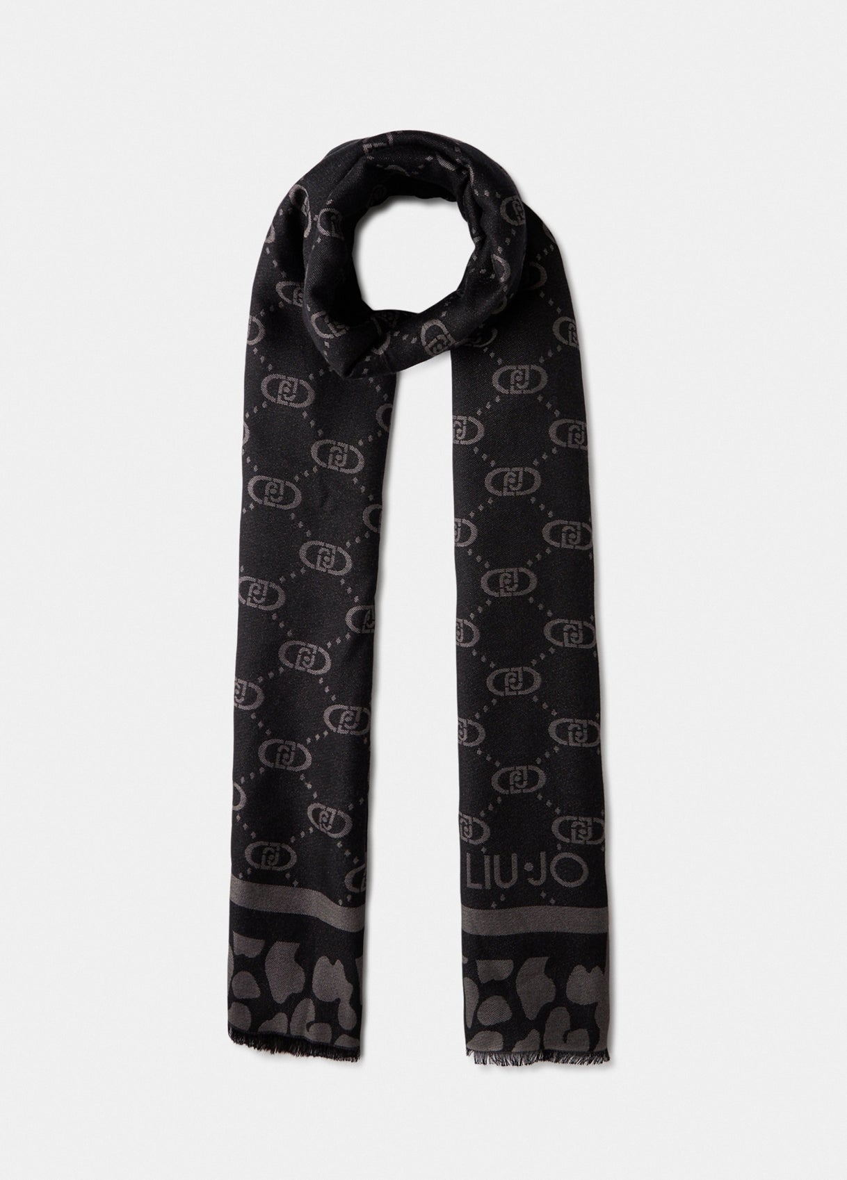 Liu Jo foulard jacquard con logo e motivo animalier