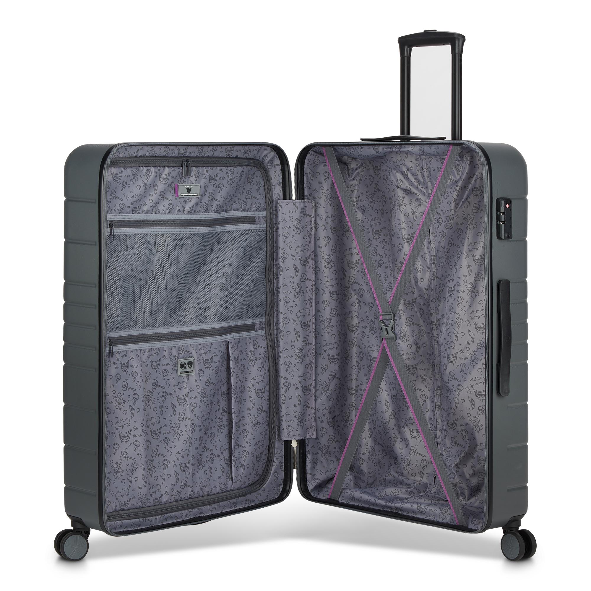 Trolley grande rigido V-Project con grafica Harley Quinn e ruote multidirezionali