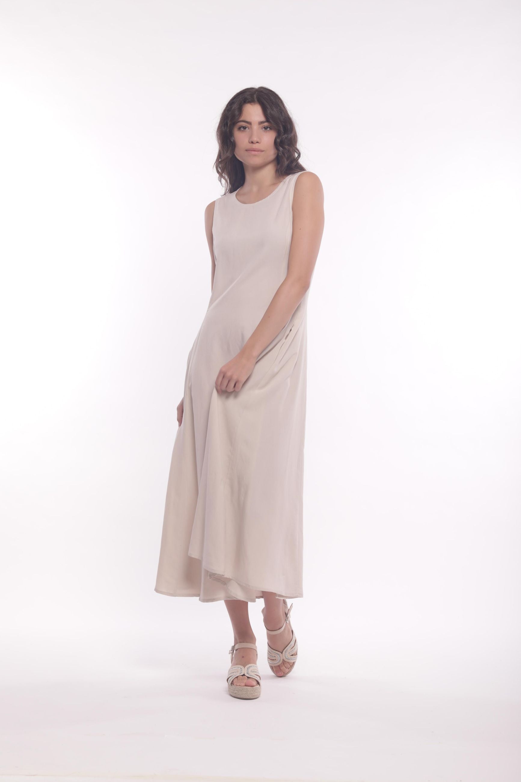 Minimua Gonna Corta in Bull di Cotone Beige XL | Giò Fashion