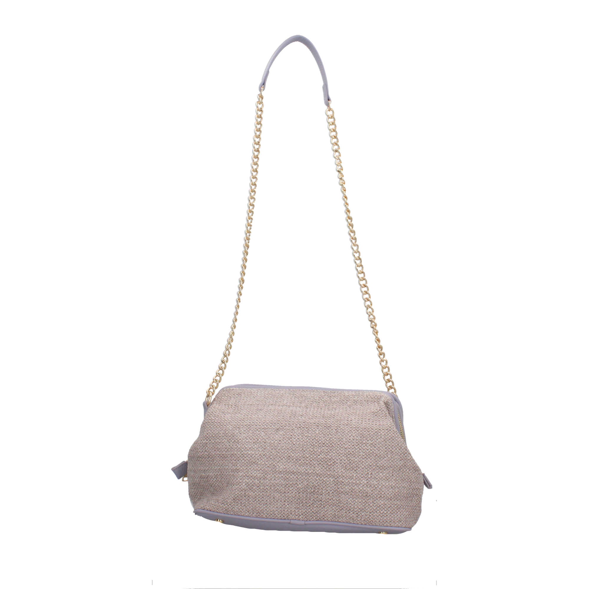 Borsa donna YNot pochette con tracolla in catena e dettagli in ecopelle