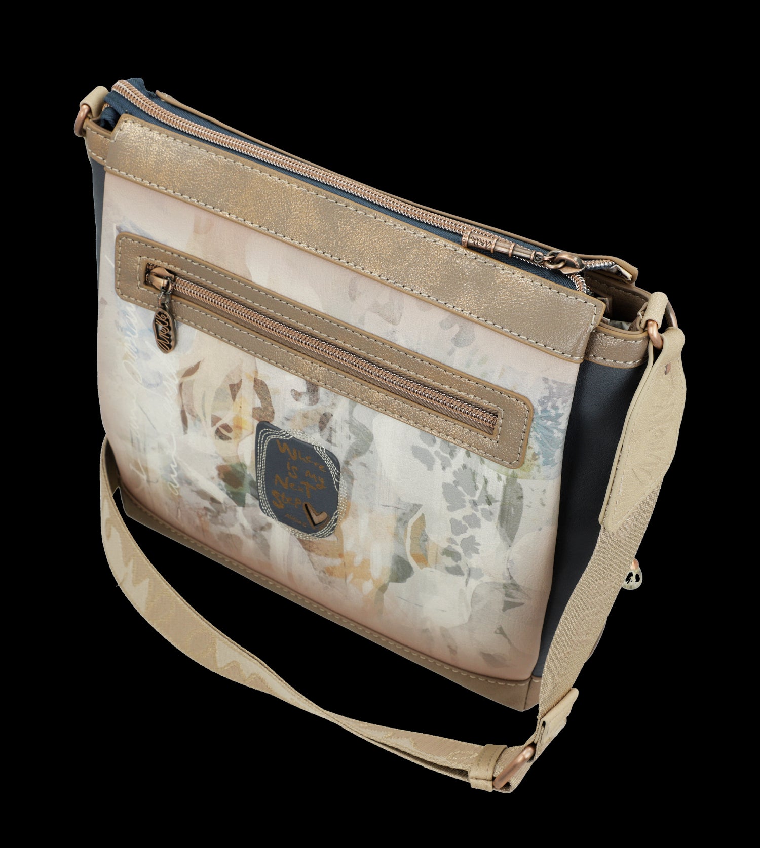 Borsa a tracolla Anekke elegante e pratica con dettagli artistici
