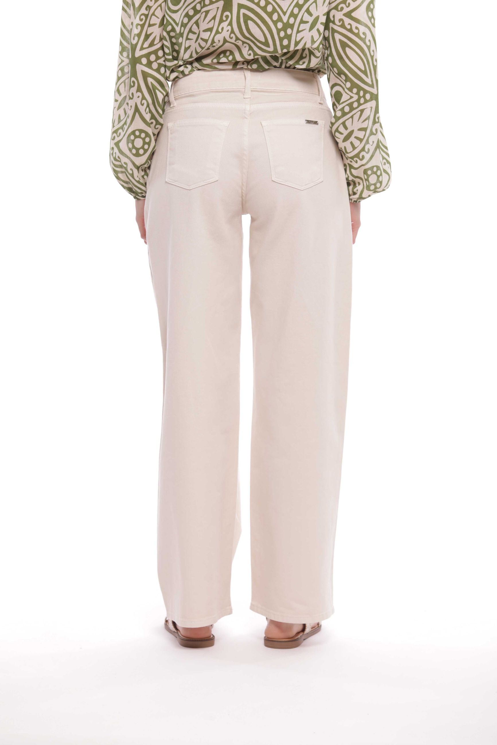 Mimi Mua pantalone a gamba larga a vita alta