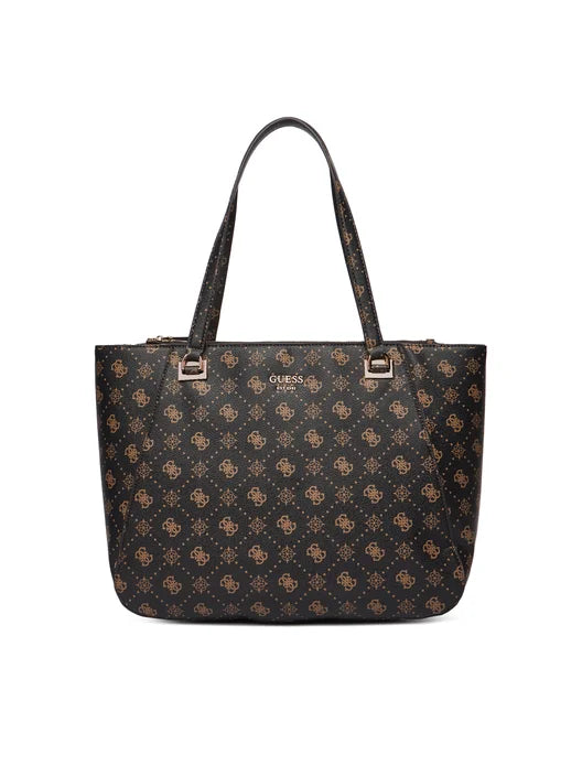Guess shopper con logo all over Marrone TU | Giò Fashion