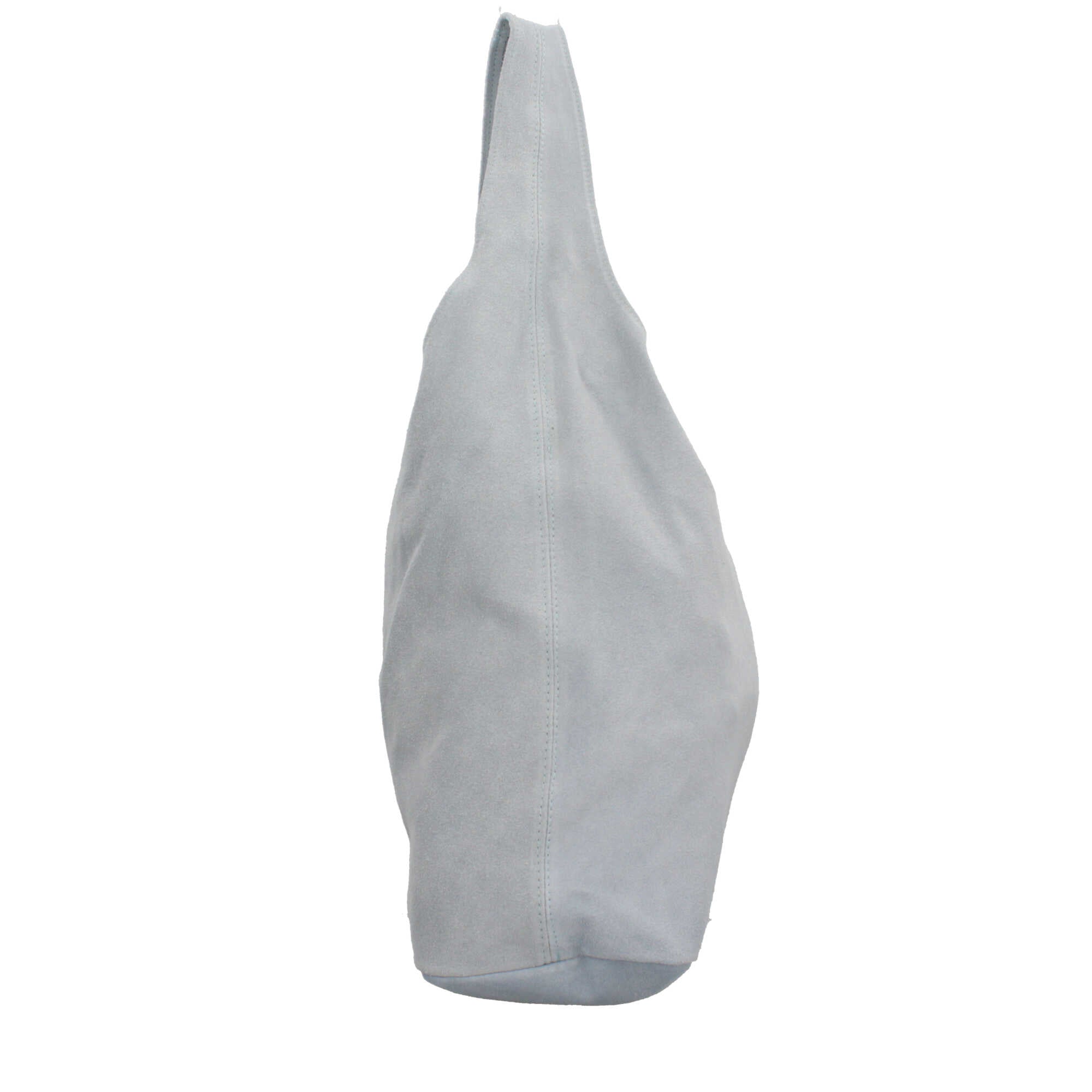Borsa a spalla in camoscio Made in Italy dal design contemporaneo