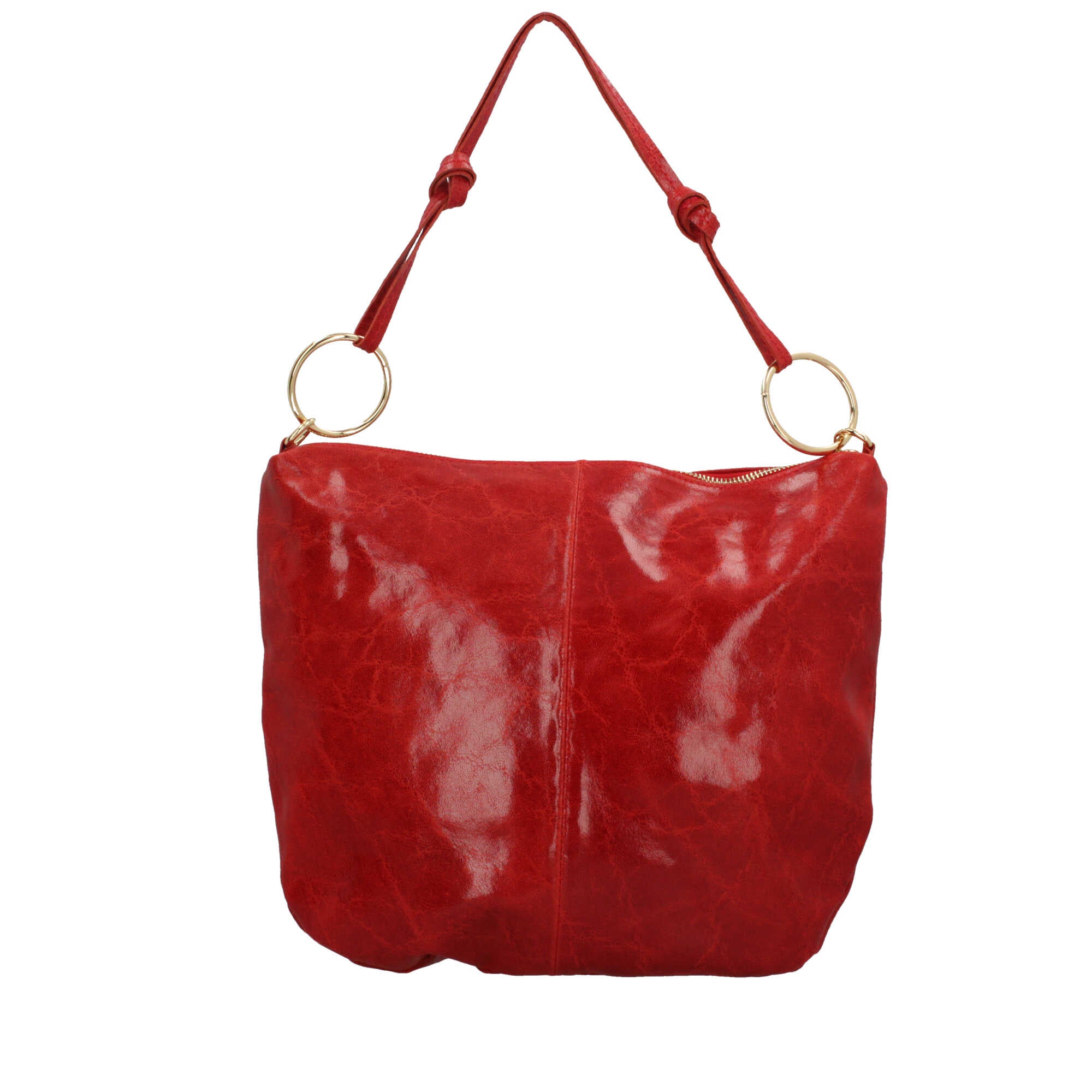 Borsa a spalla in pelle effetto vintage