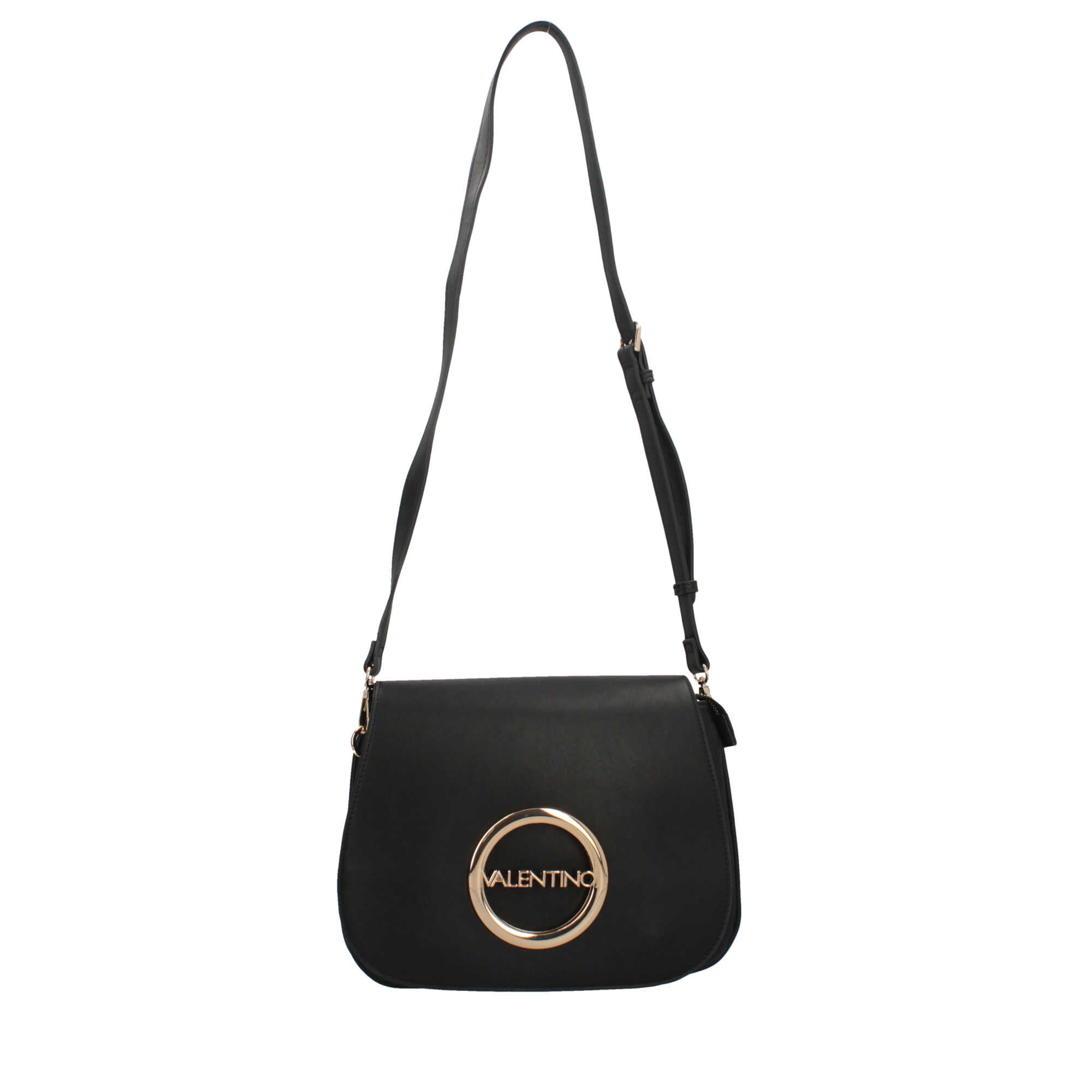 Borsa a tracolla Valentino Bags con logo frontale in rilievo Nero TU | Giò Fashion