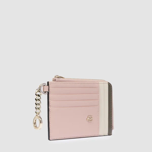 Piquadro portafoglio compatto in pelle con protezione RFID e porta monete