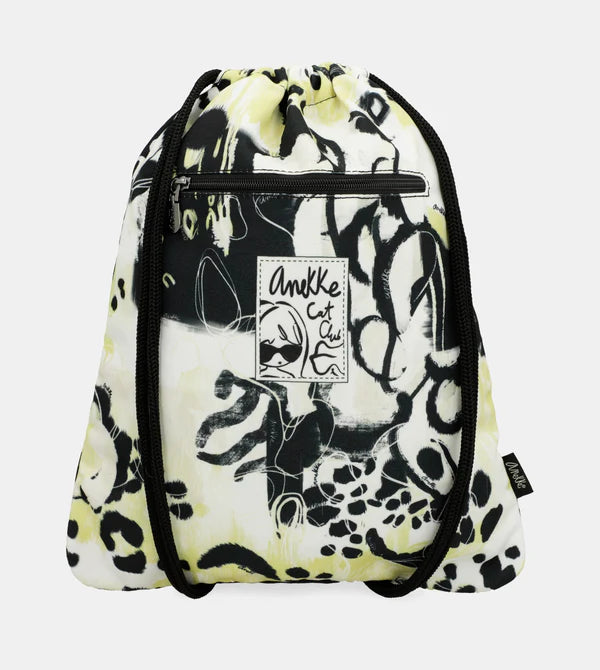 Zaino sacca Anekke con stampa lettering e design moderno