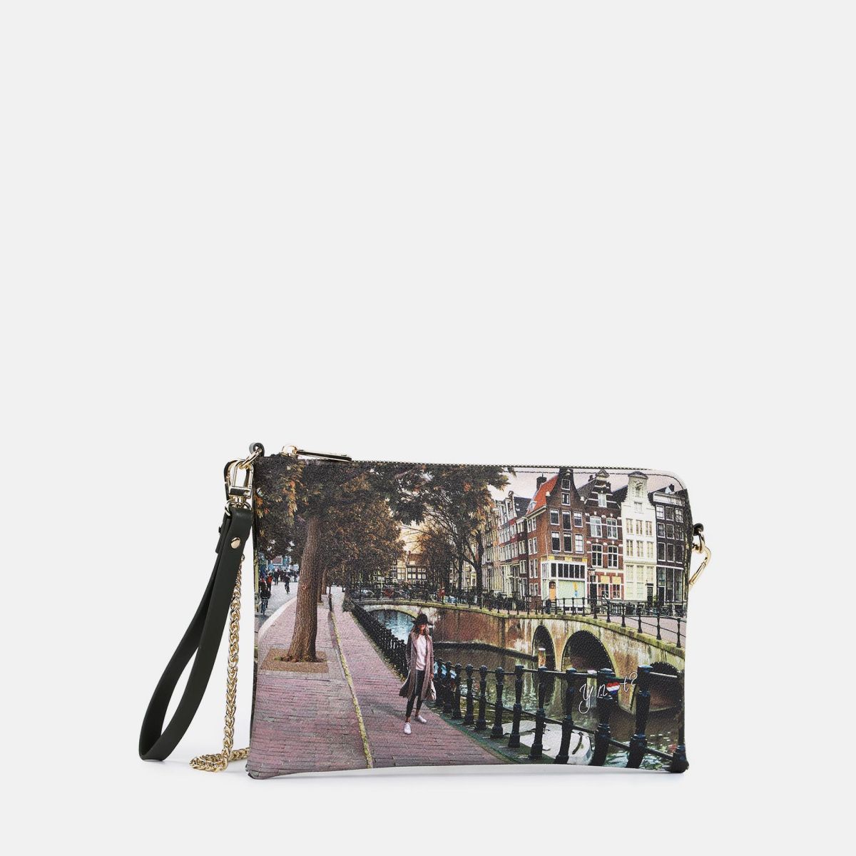 Ynot pochette con tracolla a catena