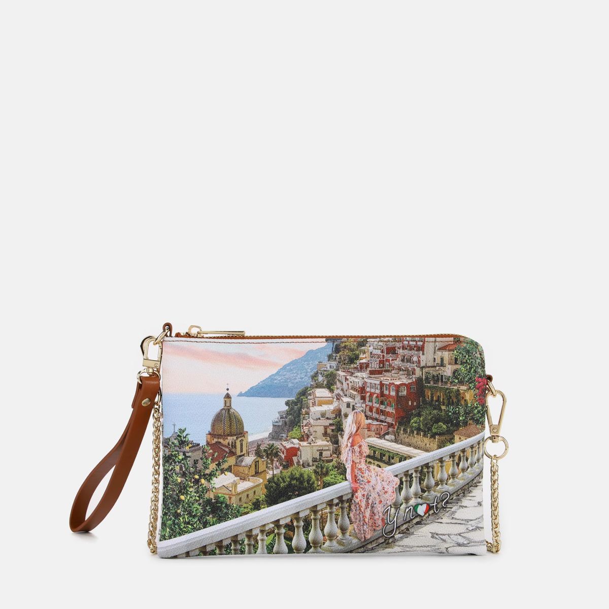 Pochette Y Not con stampa urbana