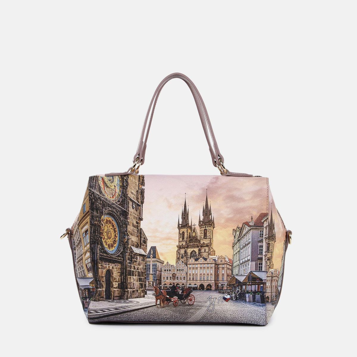 Ynot borsa Boston con doppi manici