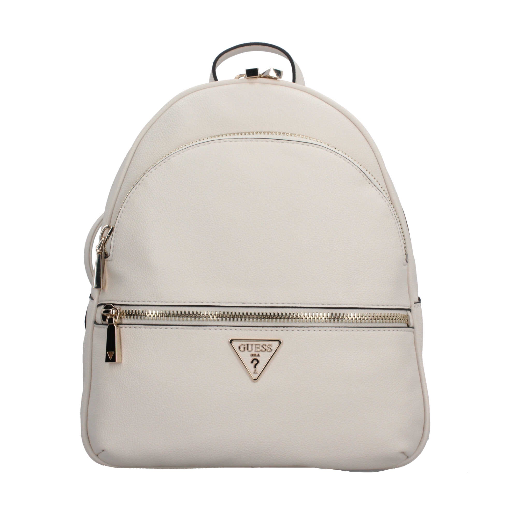Zaino Guess con stampa logo all-over e tasche con zip Beige TU | Giò Fashion
