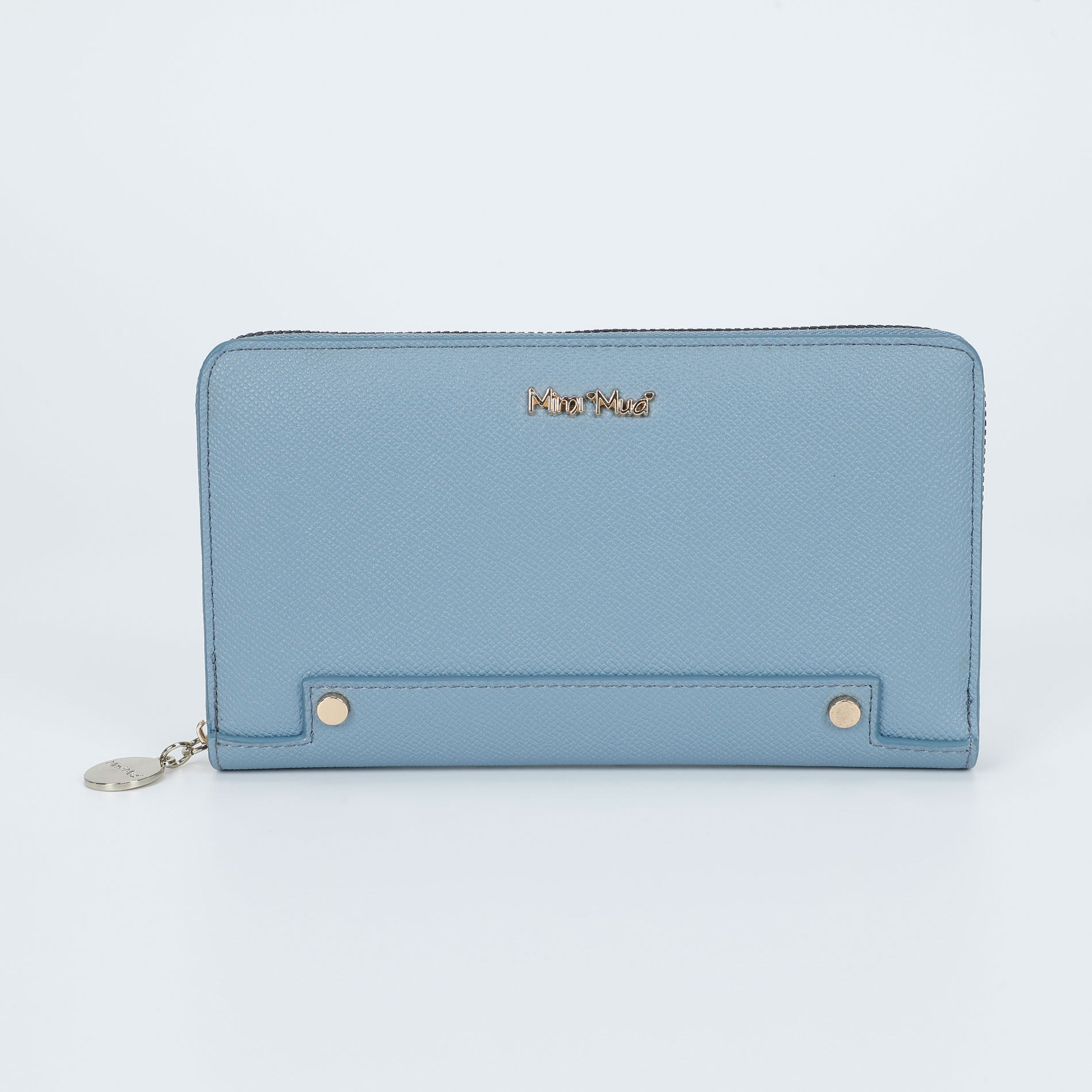 Portafoglio Mimi Mua con zip e dettagli metallici Blu TU | Giò Fashion