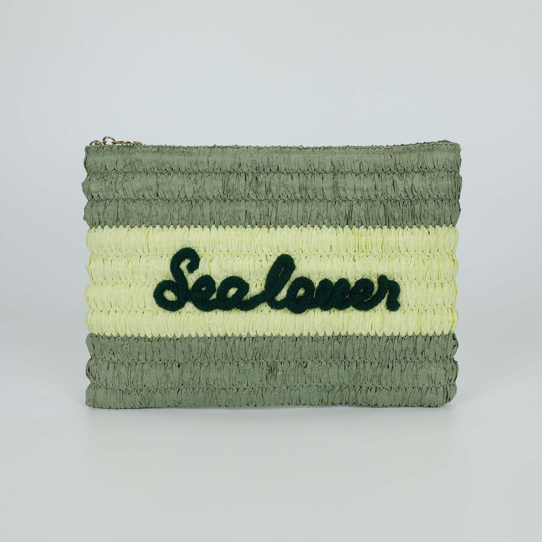 Mimi Mua portaoggetti Sea Lover in paglia Verde Taglia Unica | Giò Fashion