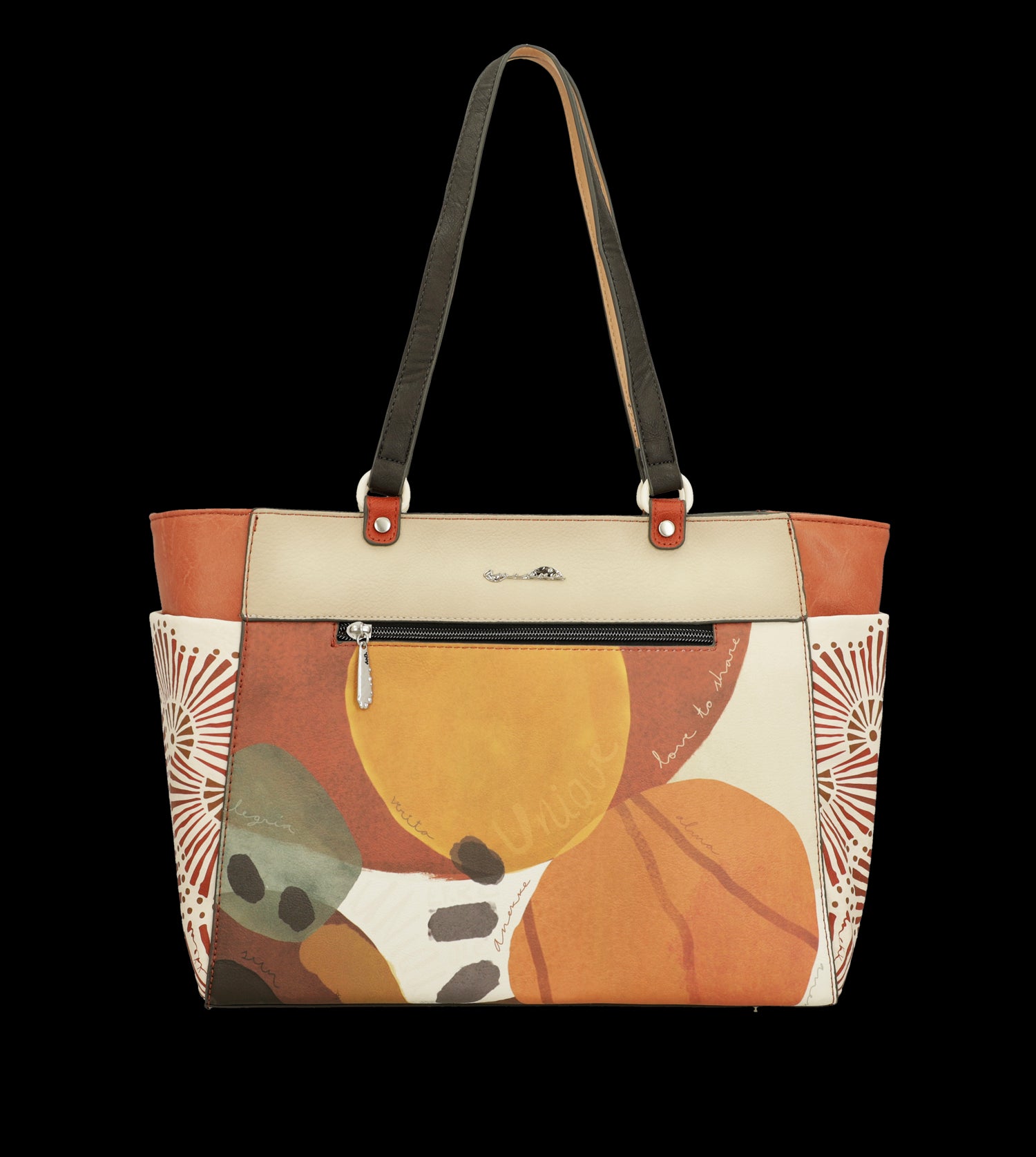 Shopper Anekke capiente con doppio manico e decorazioni artistiche