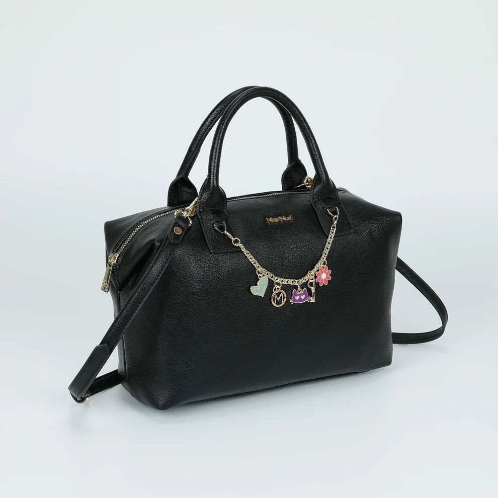 Mimi Mua borsa bauletto con catena decorativa Nero TU | Giò Fashion