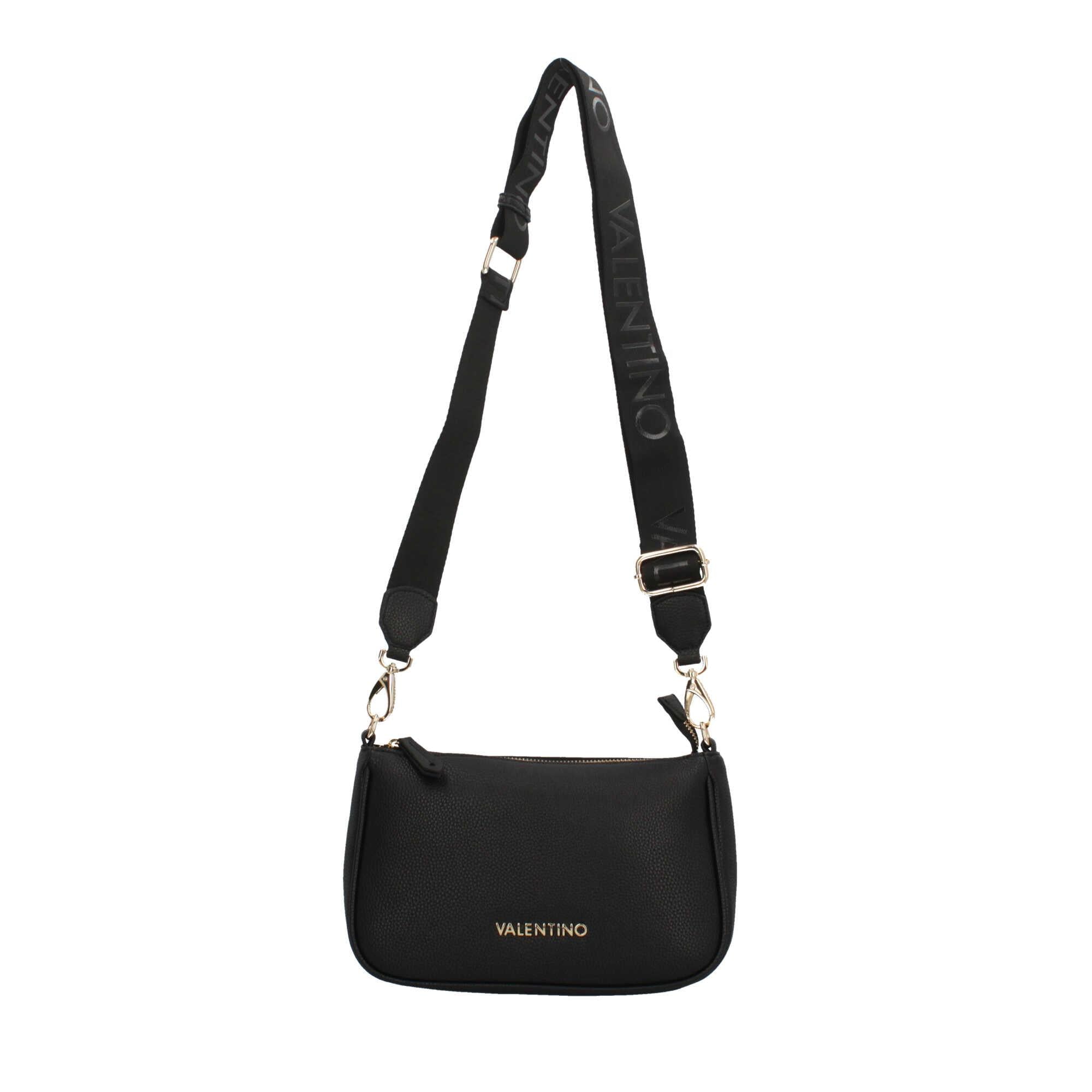 Borsa a spalla Valentino con logo frontale e tracolla removibile NERO TU | Giò Fashion