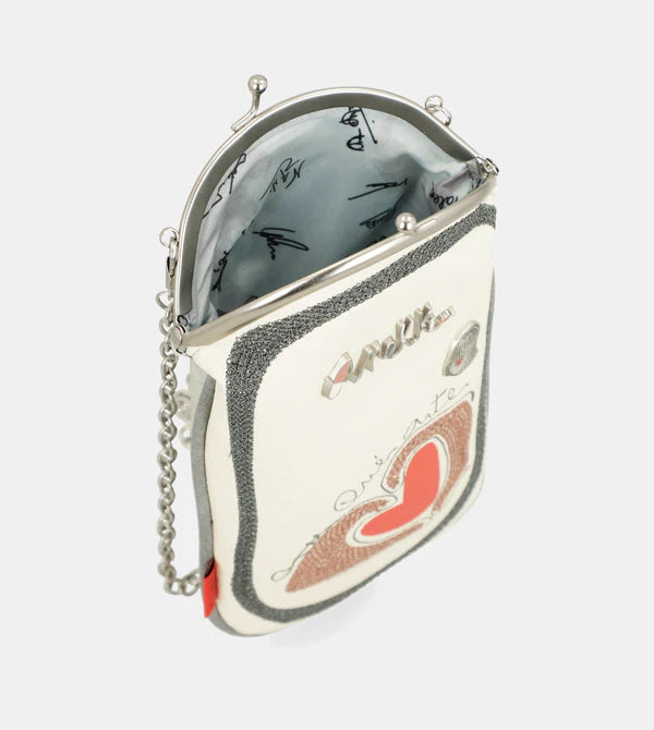 Pochette Anekke da donna con catena e dettaglio cuore Bianco TU | Giò Fashion