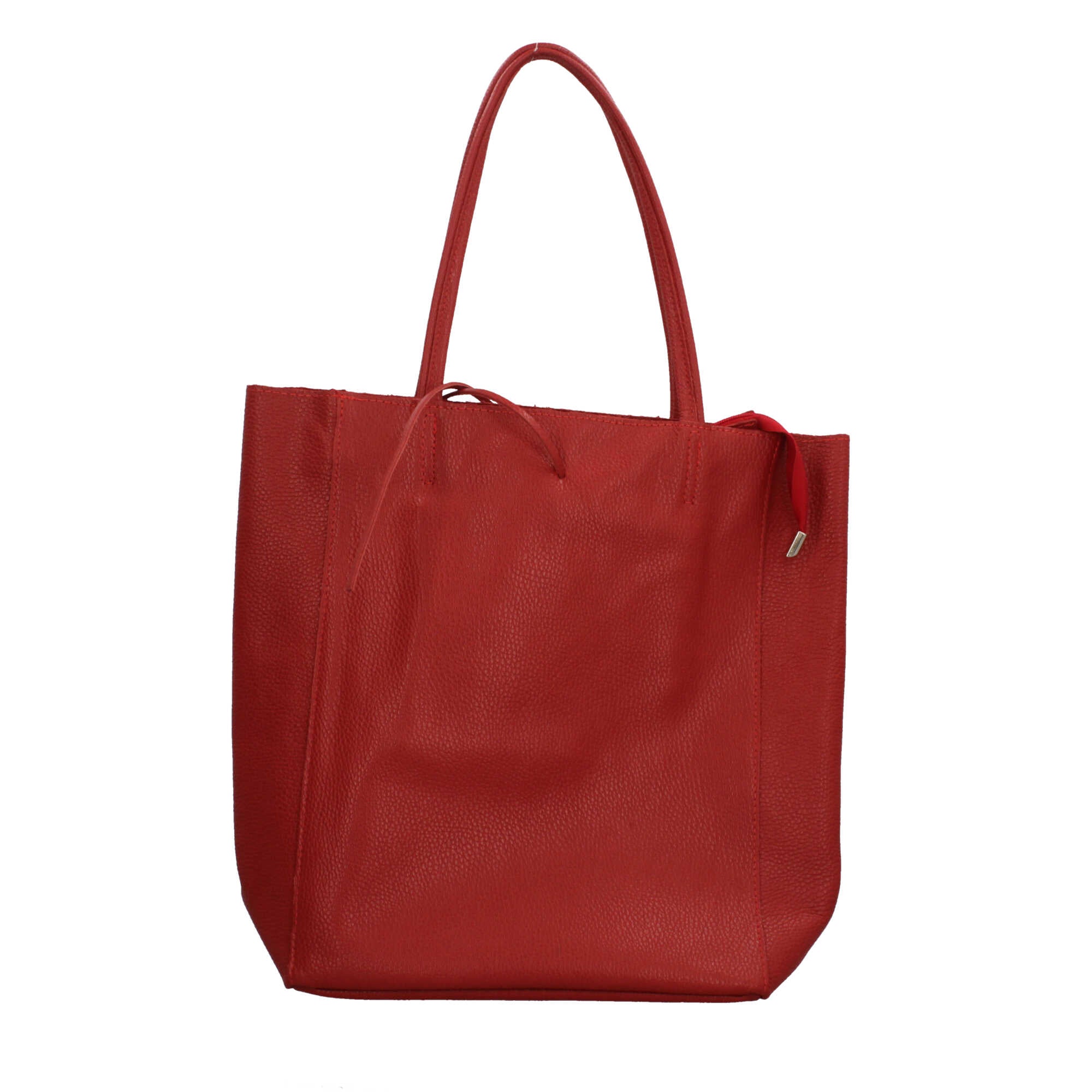 Shopper in pelle martellata Made in Italy dal design essenziale