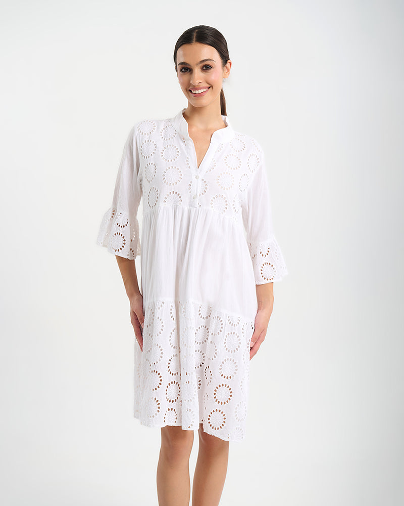 Ble Resort Collection Abito con Ricamato con Fiori