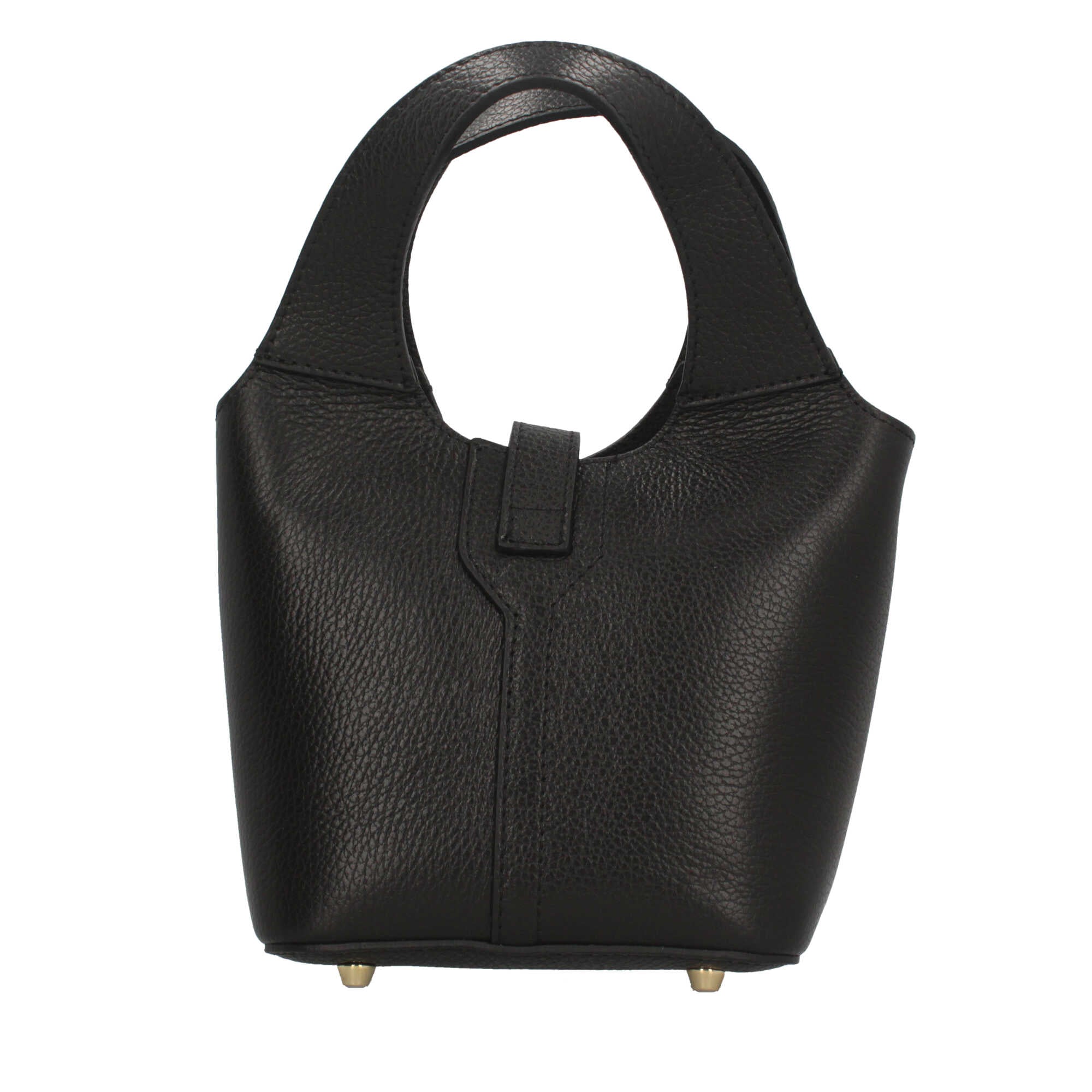 Borsa Made in Italy a mano in vera pelle con chiusura a lucchetto