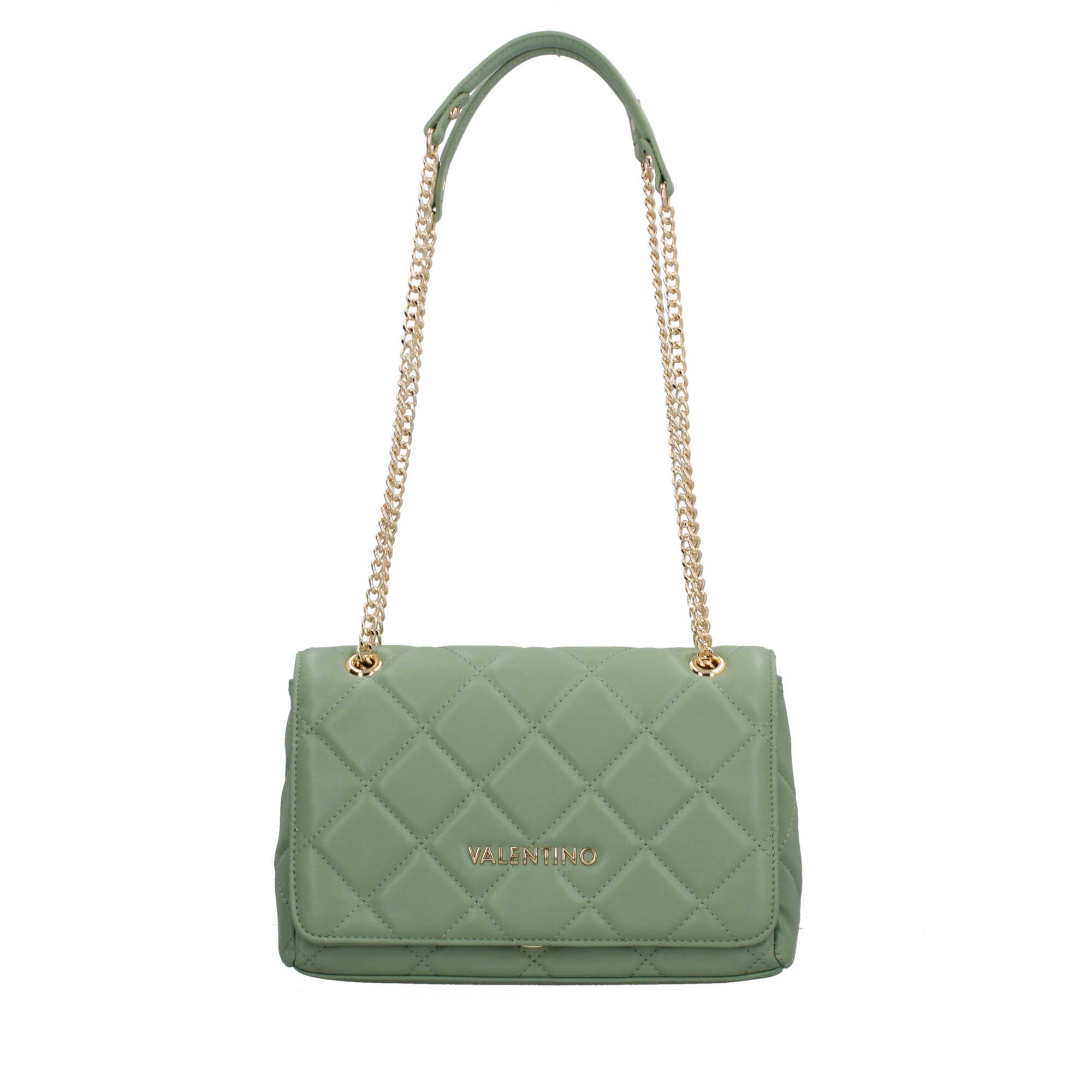 Borsa a tracolla Valentino trapuntata con catena dorata Verde TU | Giò Fashion