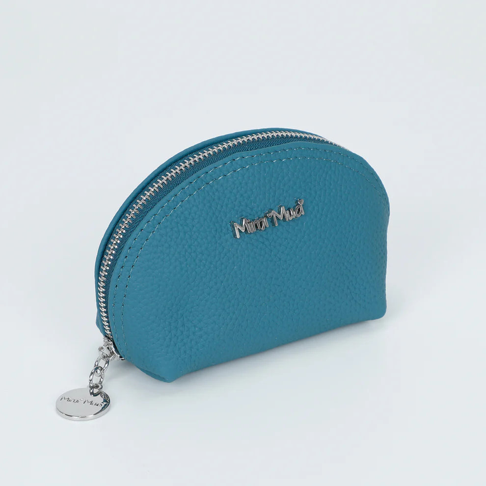 Portamonete MIMI MUA con zip e finitura effetto pelle Blu TU | Giò Fashion