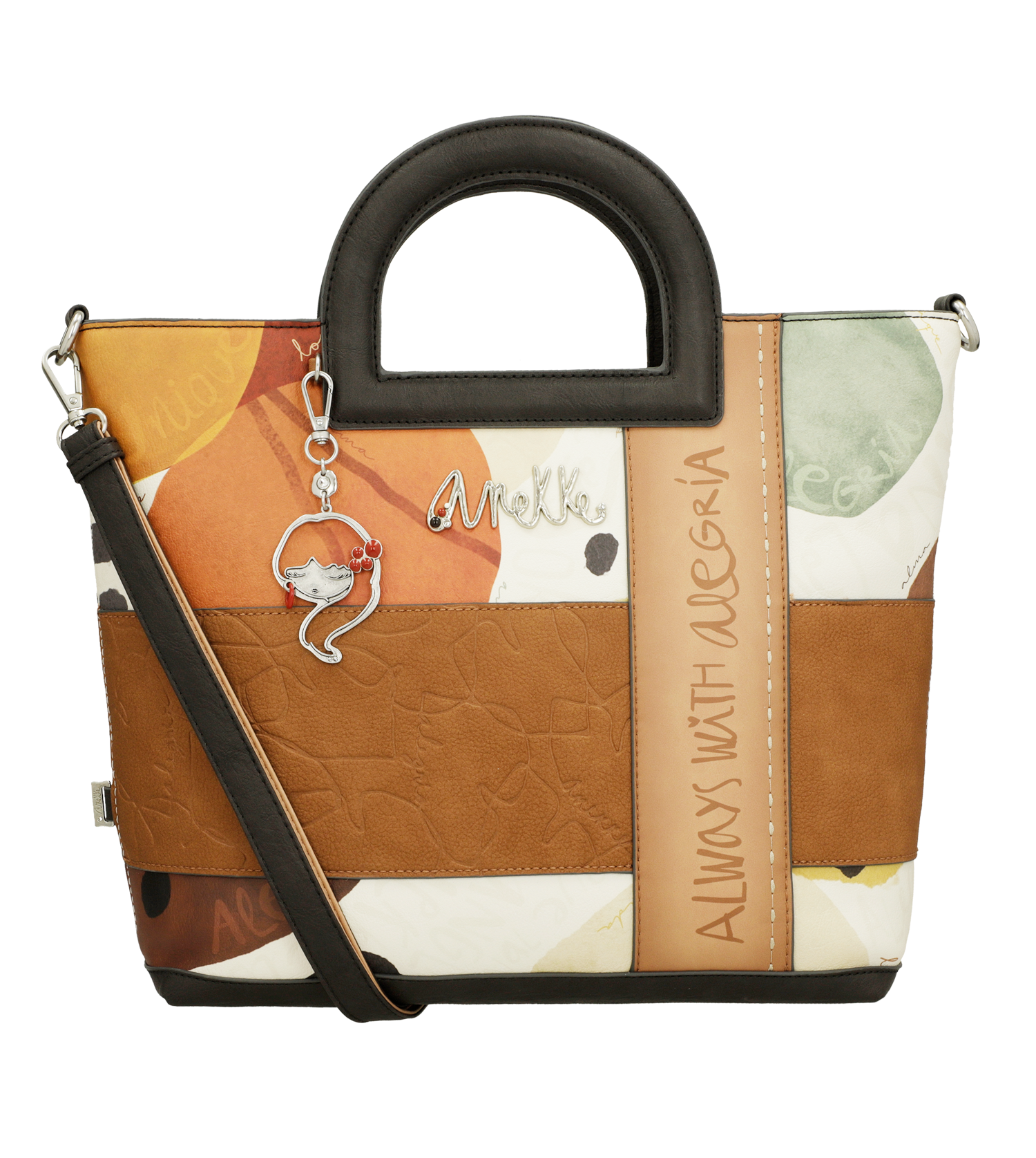 Borsa Anekke con manico rigido e tracolla removibile Arancione TU | Giò Fashion
