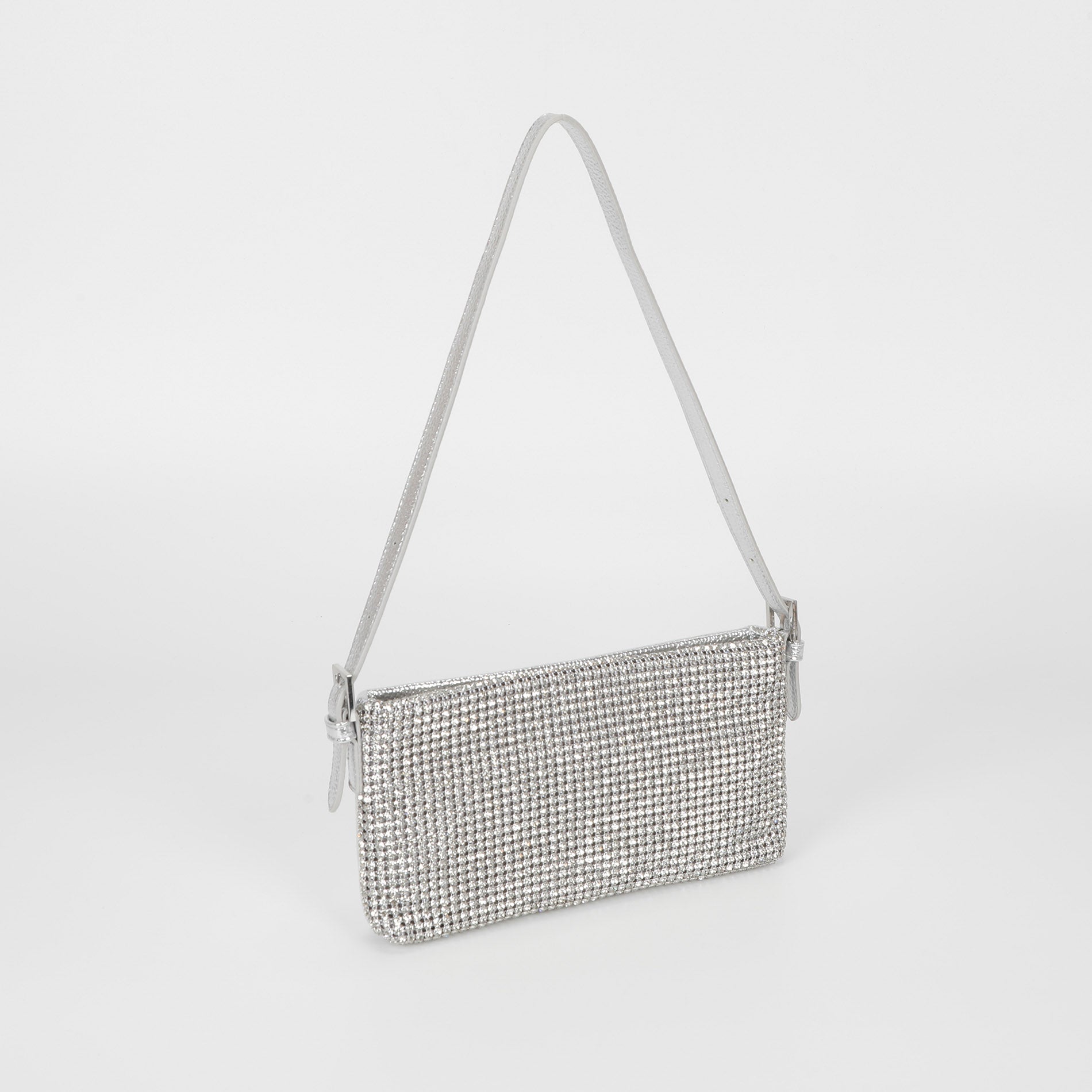 Mimi Mua borsa con strass e fibbie ai lati
