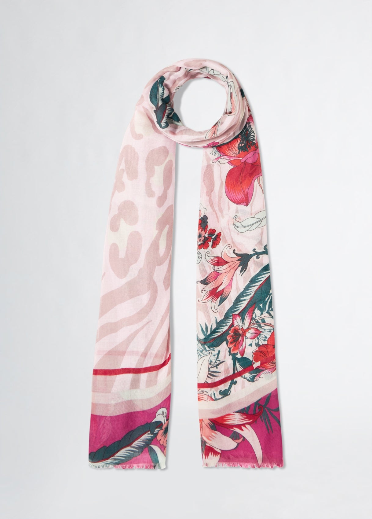 Foulard Donna Liu Jo con Stampa Floreale e Bordo Decorativo